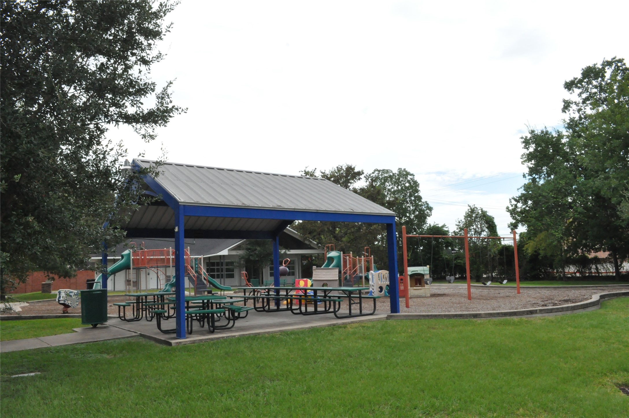 Park and playground, near Wilchester tennis courts, has clubhouse and pavilion available to rent for parties and events.