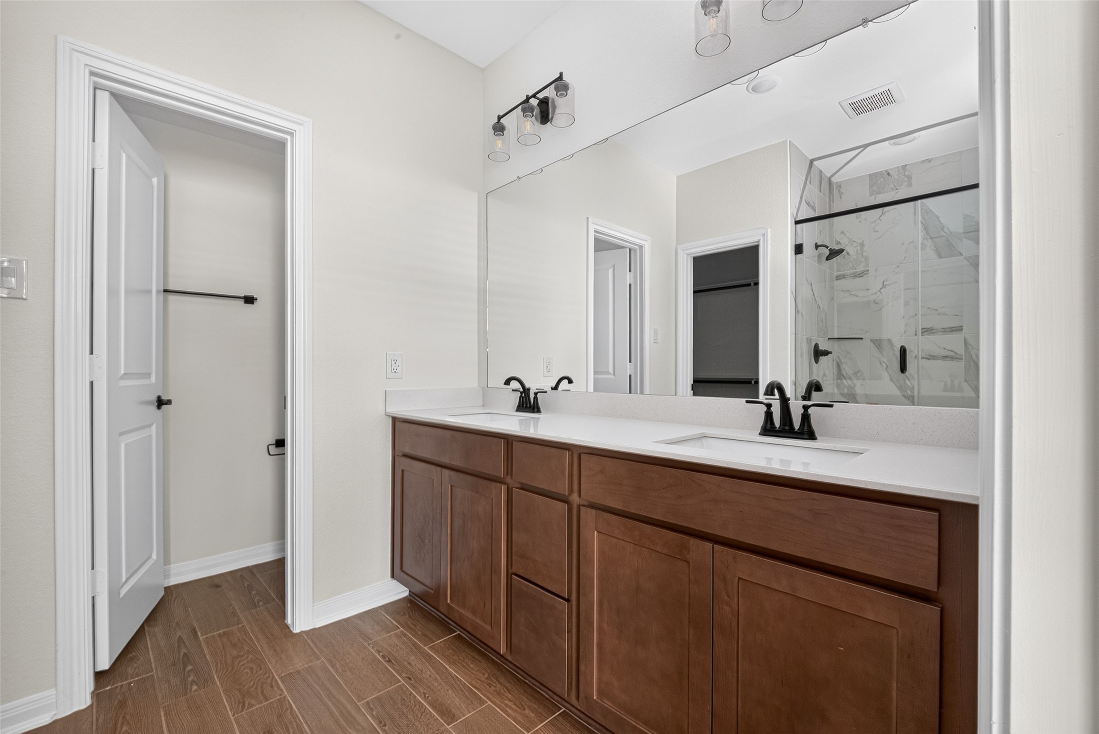 Primary bath with double sinks