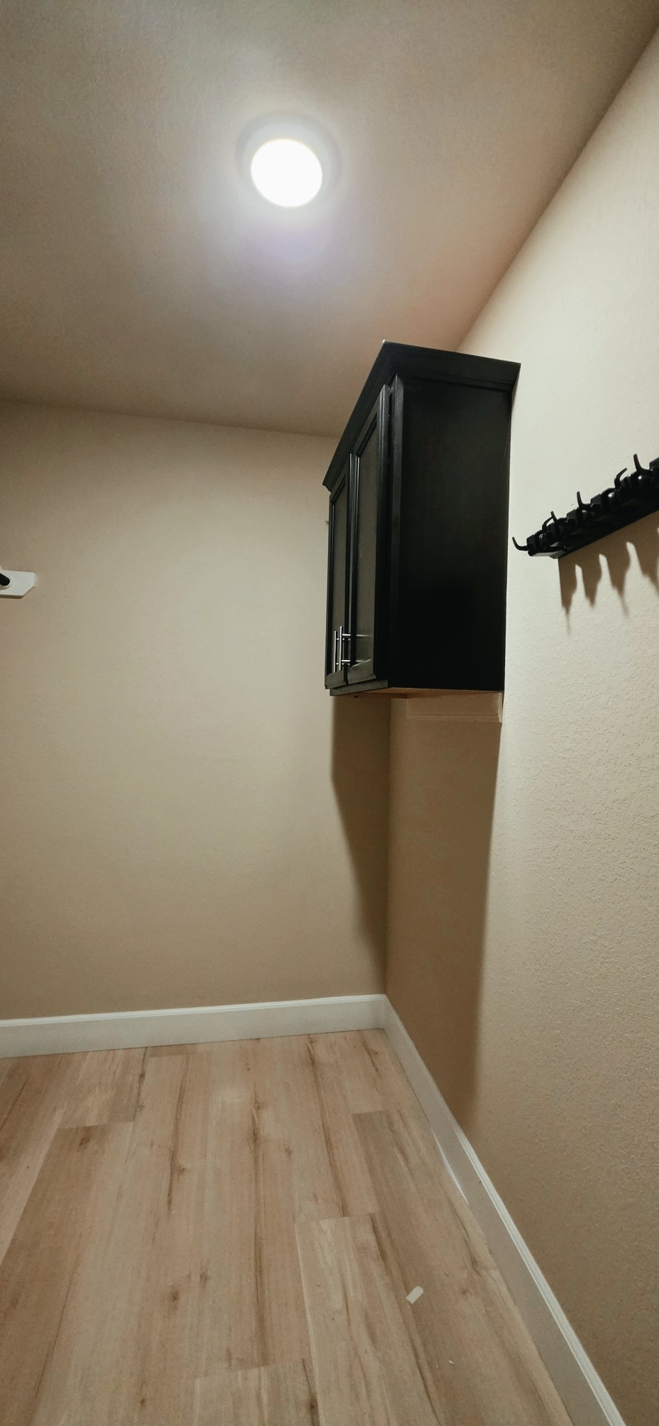 Utility room features extra storage space