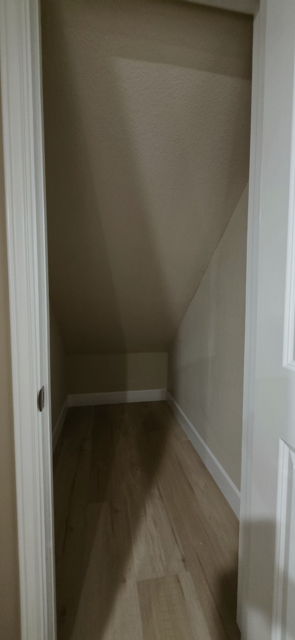 Under the stairs additional storage