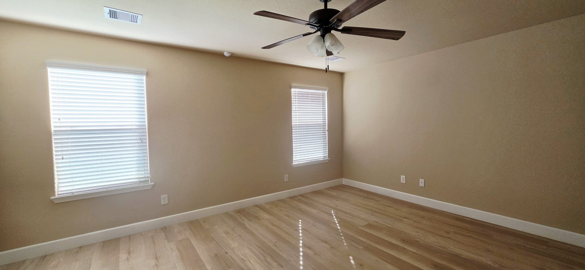 Master bedroom is located on the first floor.