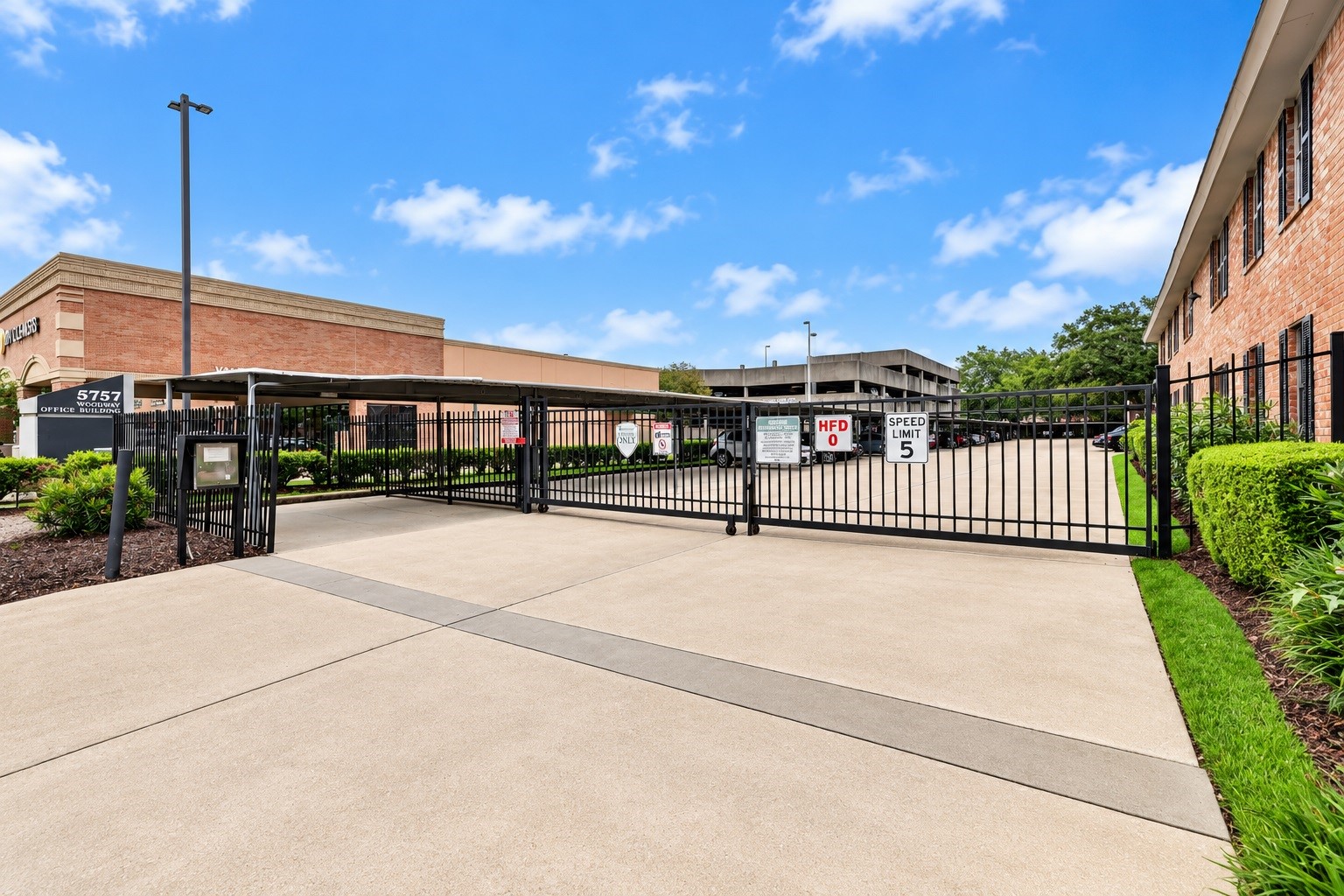 Entrance gate to property