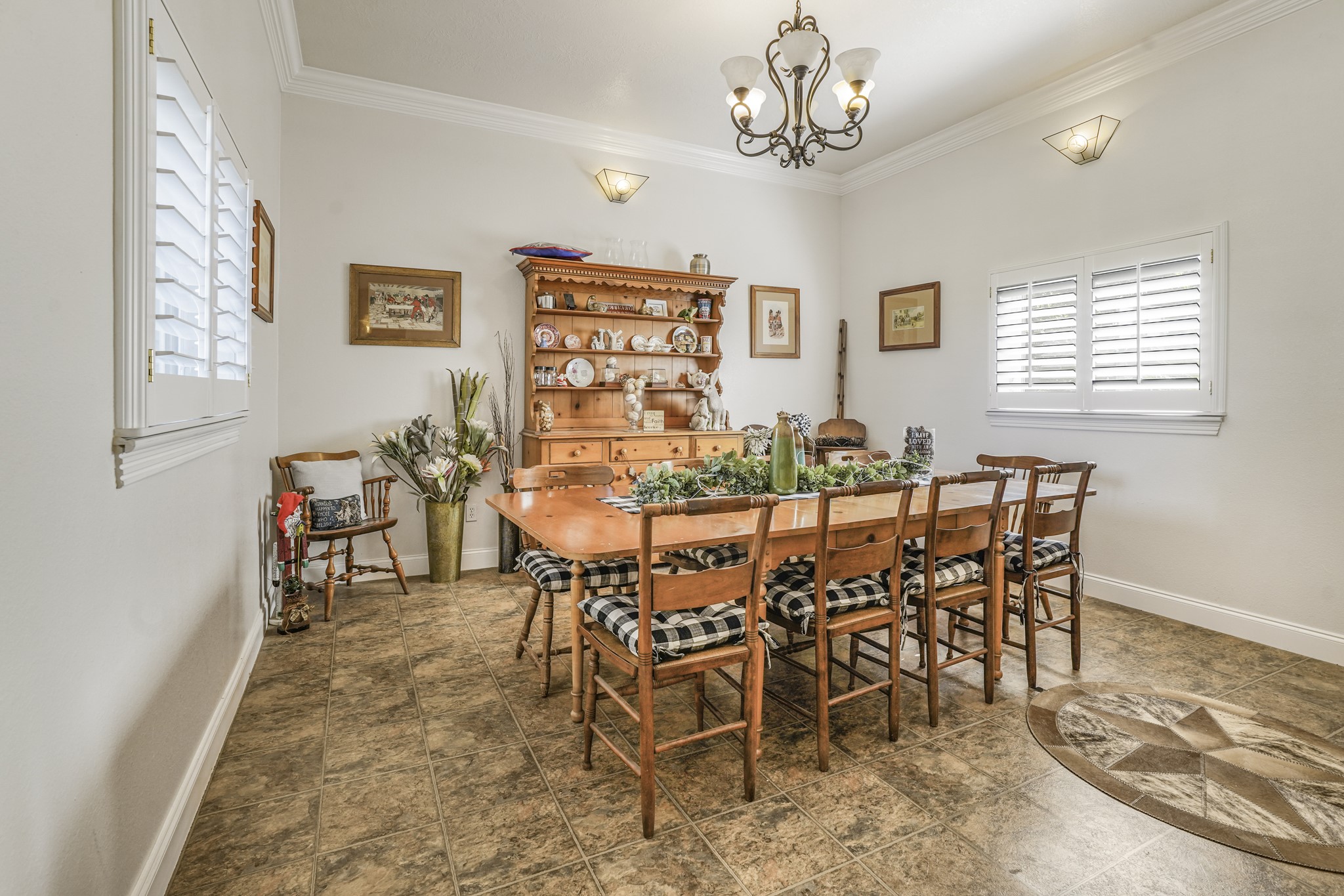 Large dining room in the primary home.