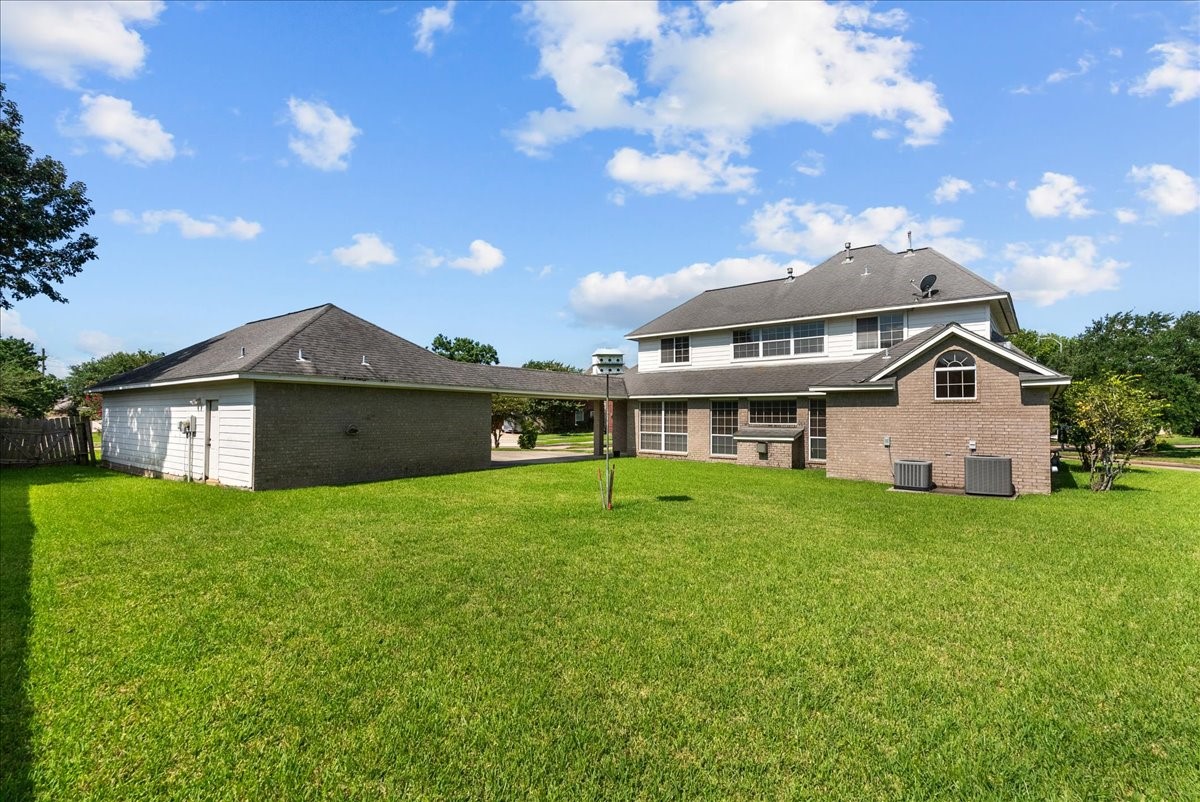 The level, wide-open lawn delivers immediate functional flexibility for active households.