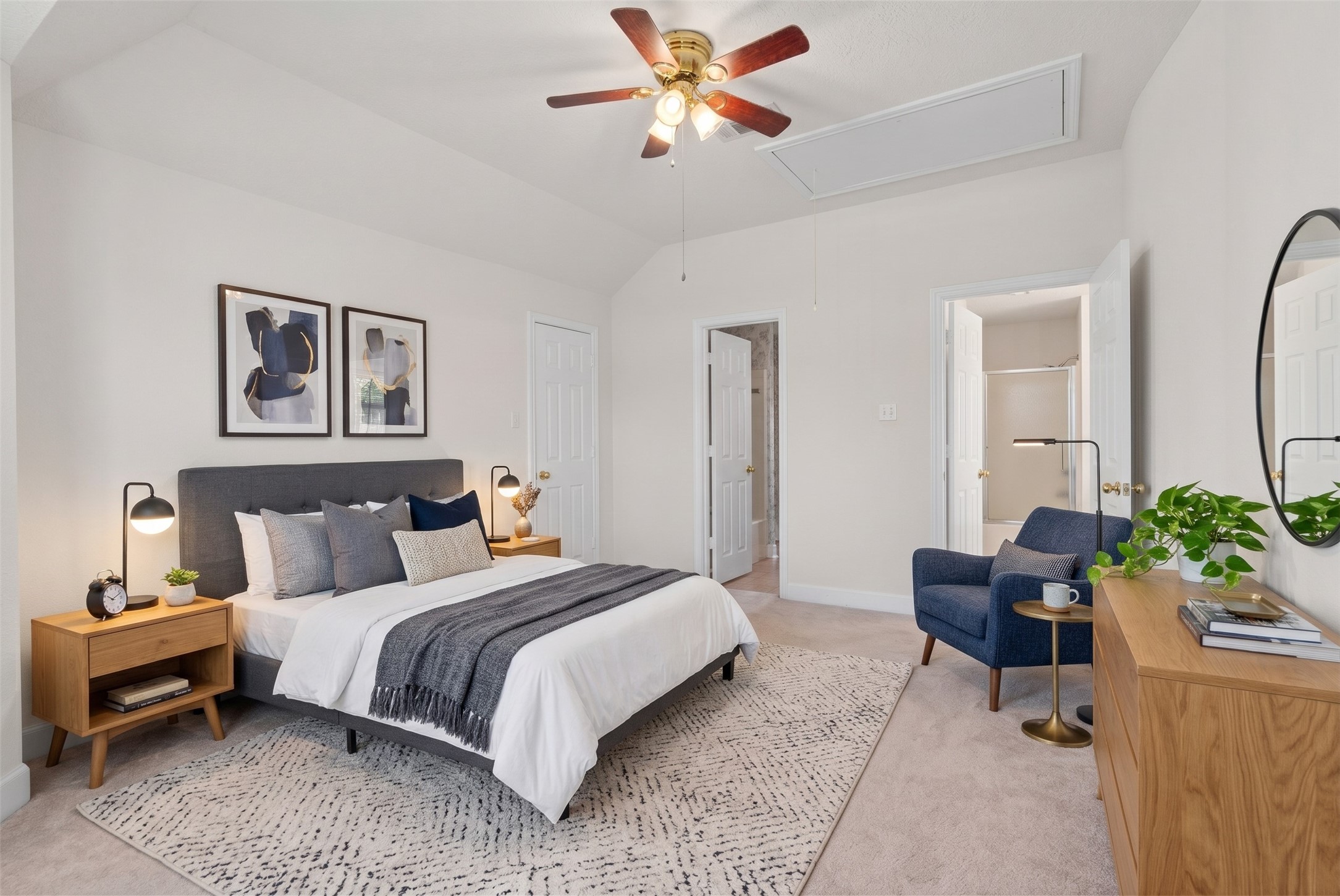 The architectural bay design adds functional floor space by carving out a dedicated nook.