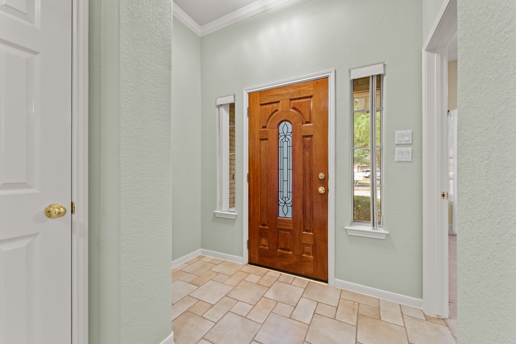 Greet your guests in this roomy entry!
