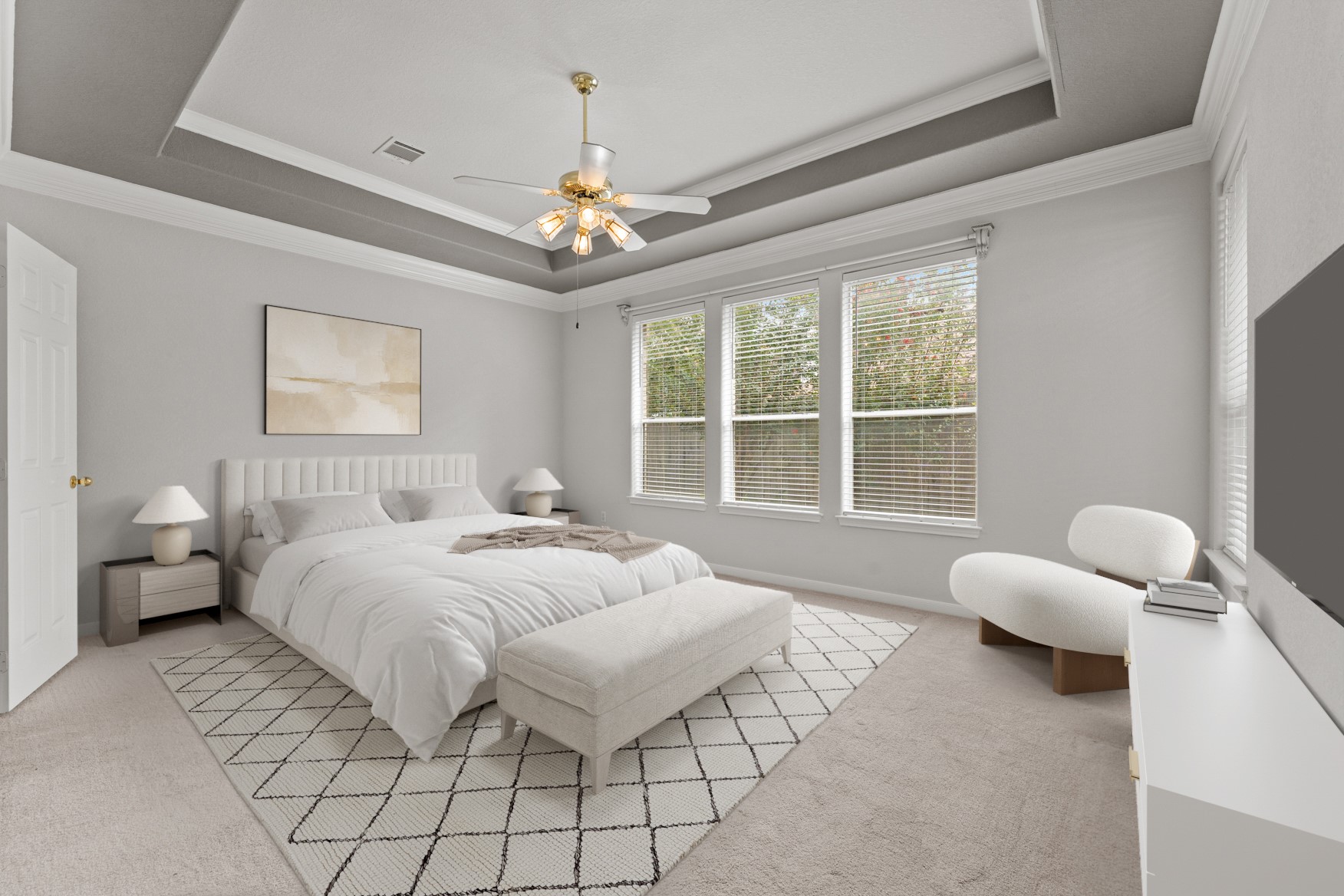 Virtually staged to show decorating possibilties.