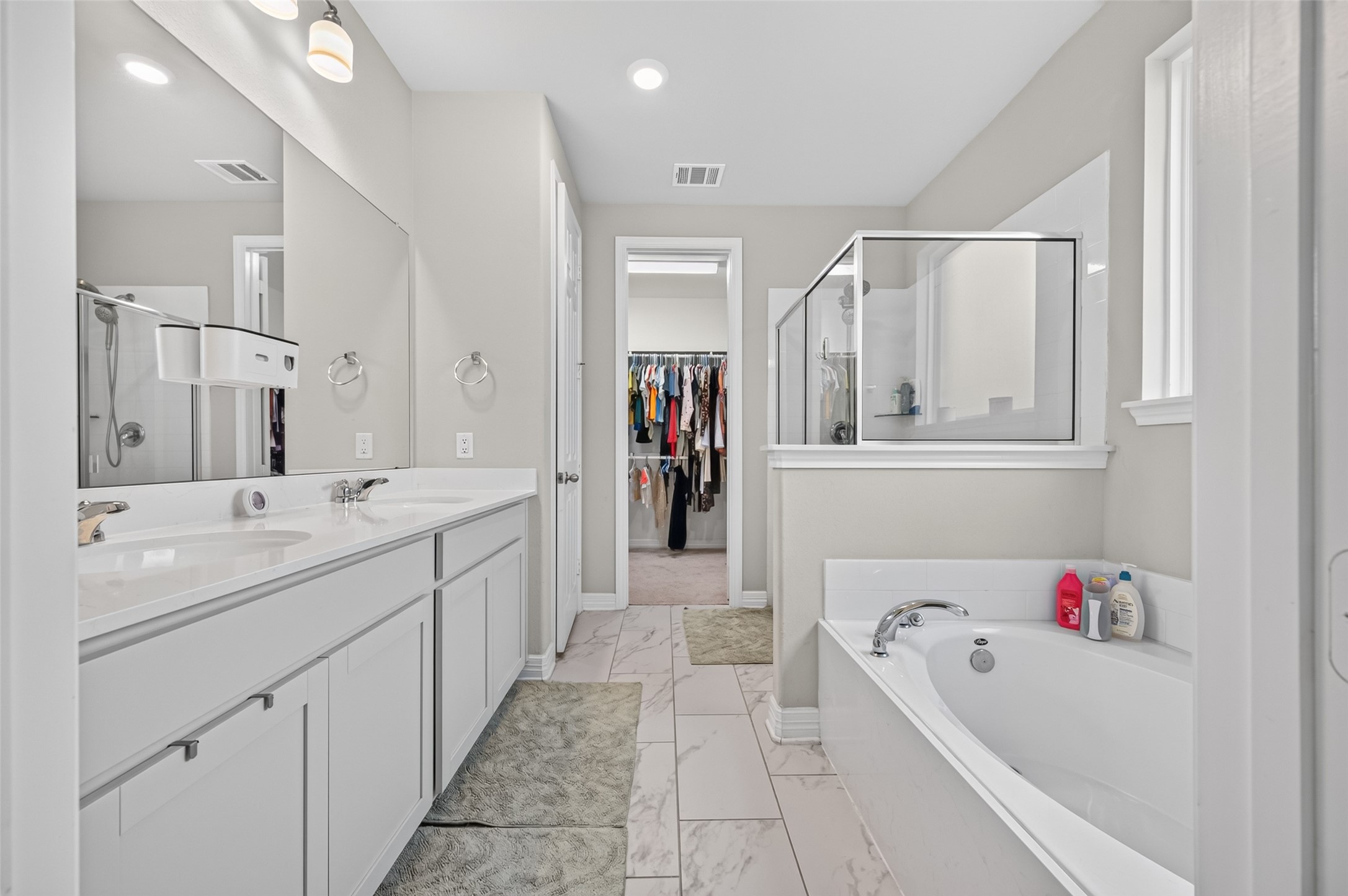 Primary Bathroom with walk in closet