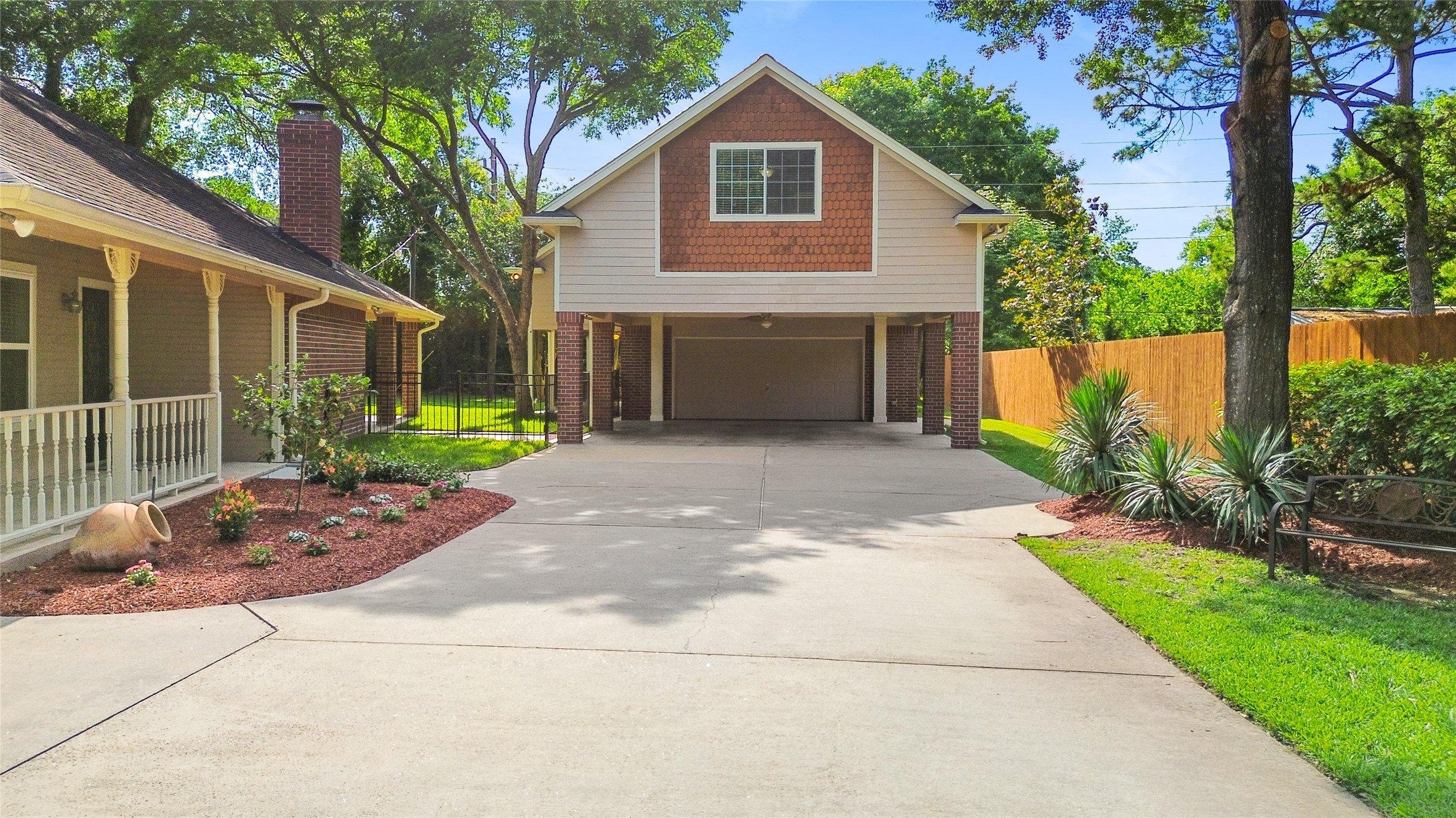A standout 1,408 sq ft guest house delivers true flexibility, featuring 2 full bedrooms and a complete kitchen, ideal for hosting extended family, accommodating visitors, or generating rental income. Add in the detached garage and expansive driveway, and you have all the room you need for parking, hobbies, storage, or weekend projects with ease.