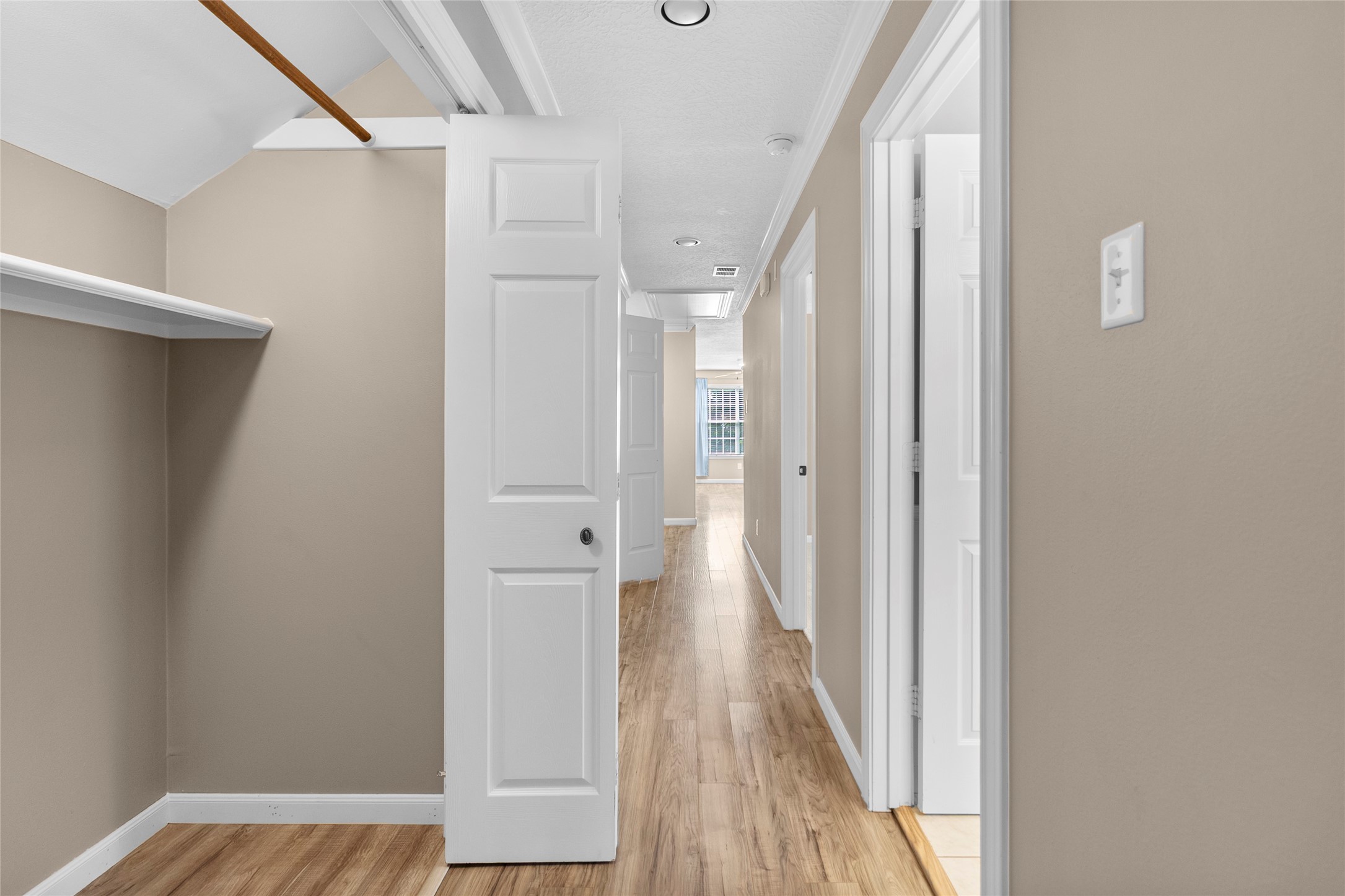 Your upstairs layout offers a comfortable flow with additional storage, easy room access, and flexible space for guests, hobbies, or work-from-home living.