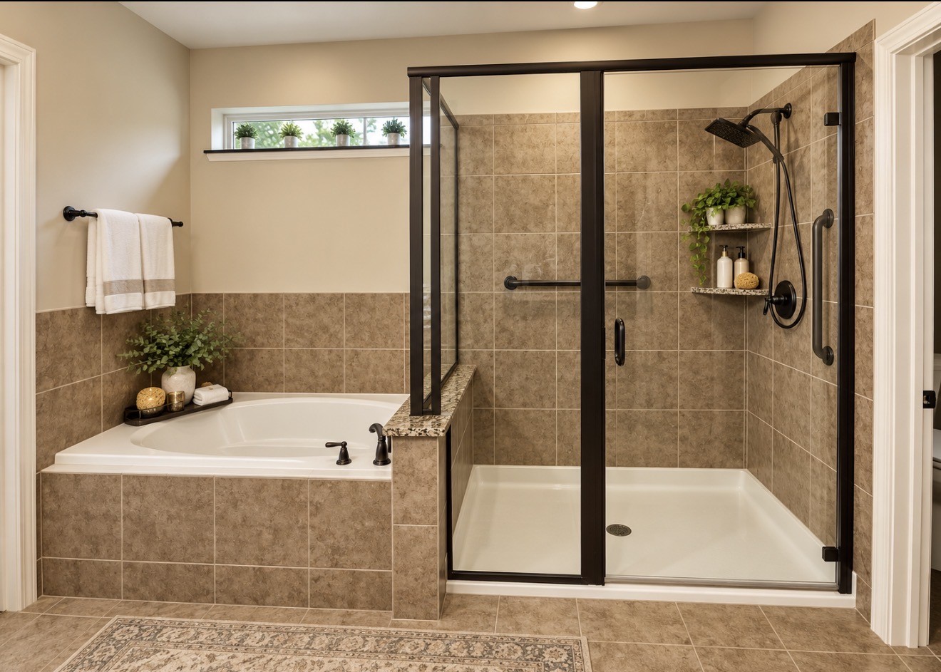 PRIMARY SUITE BATH WITH TUB AND SHOWER PRIMARY SUITE BATH WITH TUB AND SHOWER