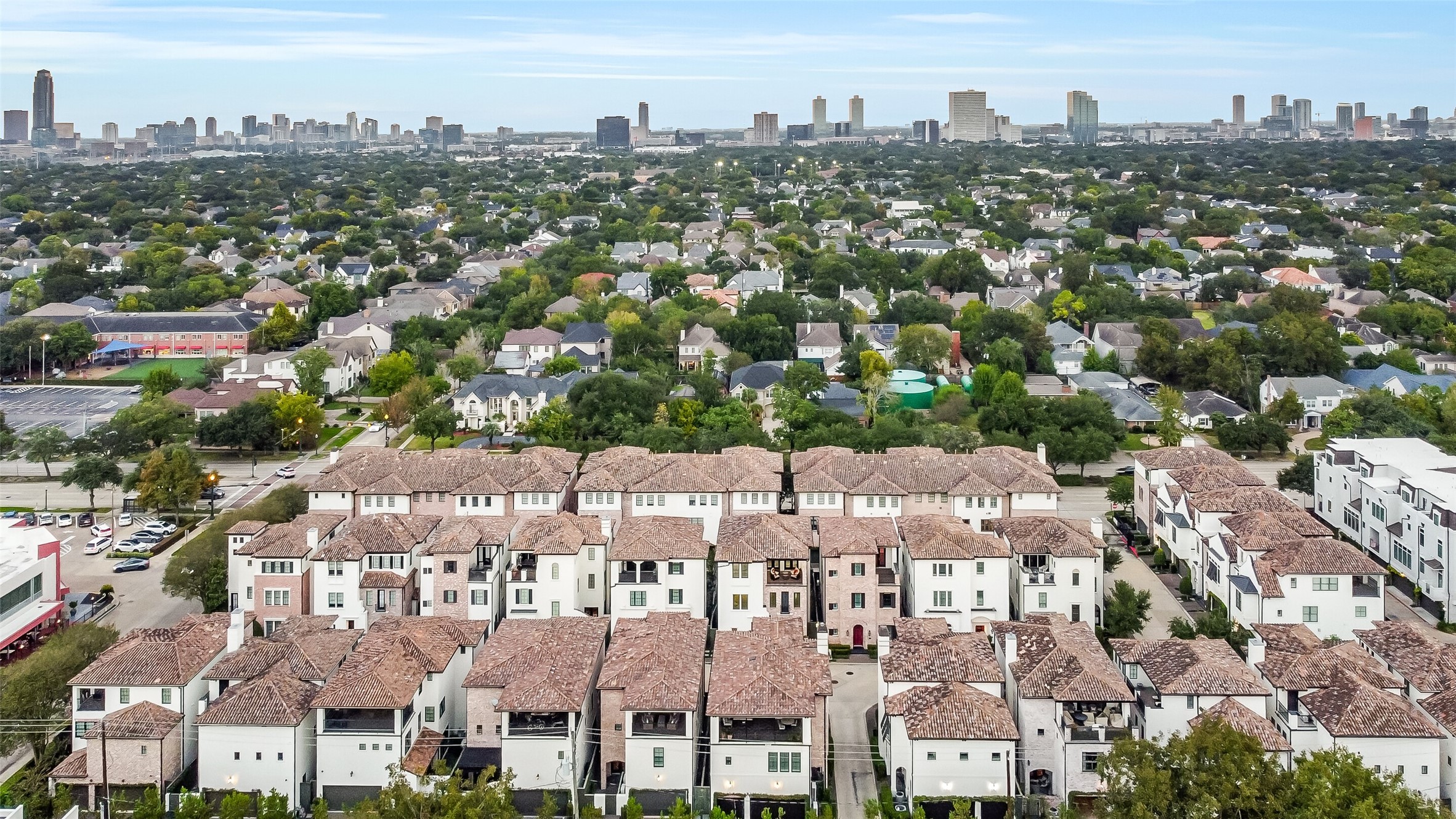 Welcome to Southside Circle, a tucked-away enclave of Mediterranean-inspired homes in the heart of Southside Place. Tile roofs, stucco and brick exteriors, and a private community pool give this gated neighborhood a distinctive, cohesive feel, and alley-access garages keep the streetscape clean. Surrounded by mature tree-lined streets with the Houston skyline in the distance, it offers small-city charm with shopping, dining, and major employment centers close by.