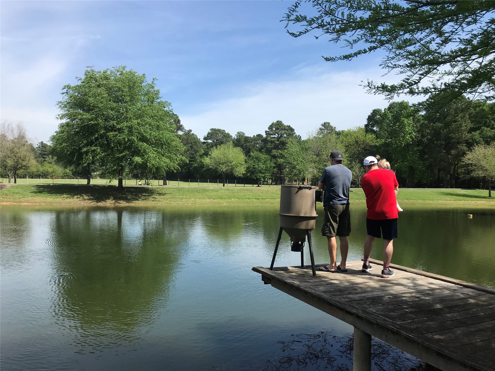 The stocked pond is more than a beautiful view - it's an experience. The automatic fish feeder brings fish to the dock, making it the perfect place for fishing, family gatherings, and peaceful evenings by the water.