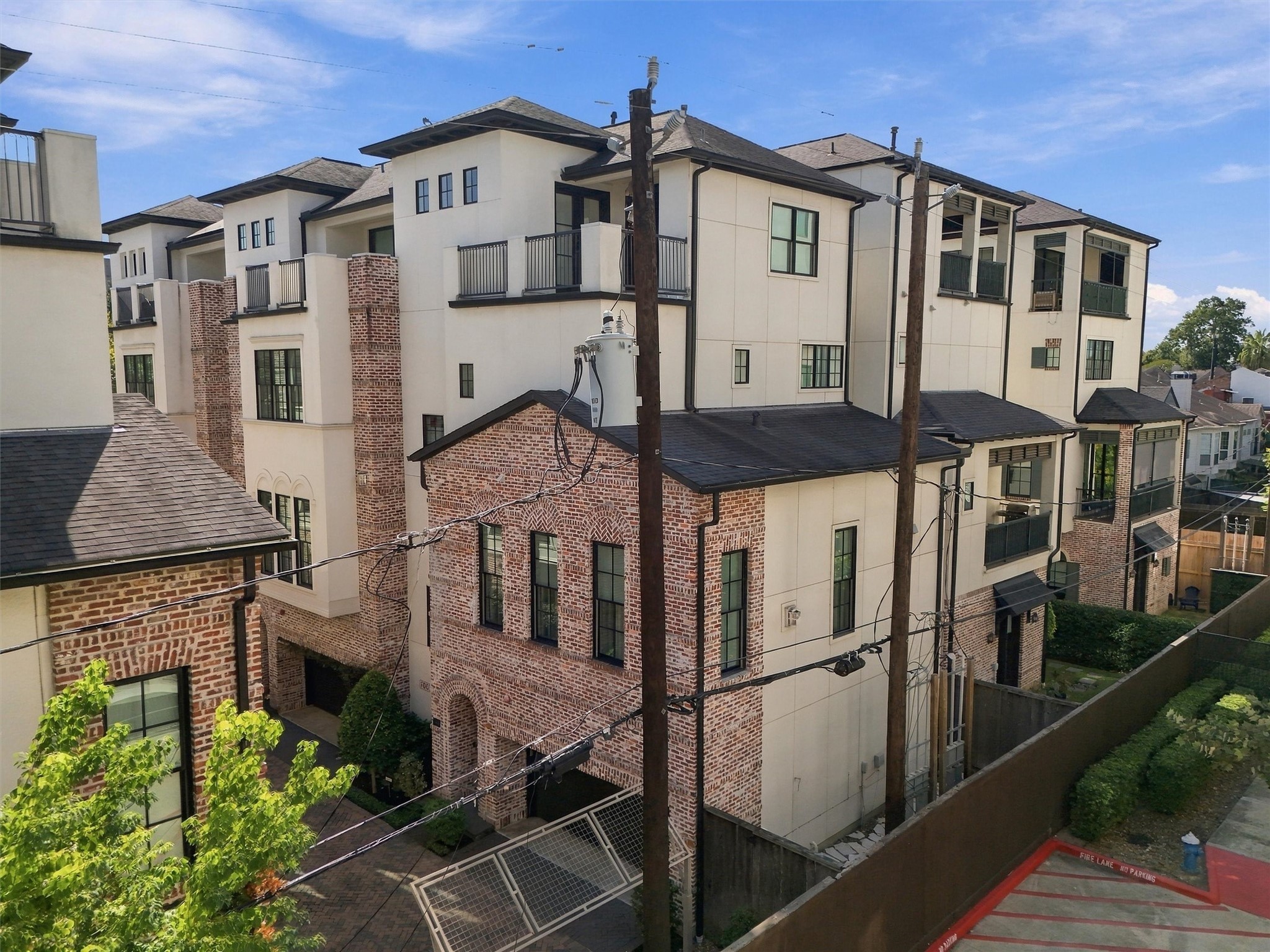 Castle Court Terrace from above, a gated enclave of ten residences
