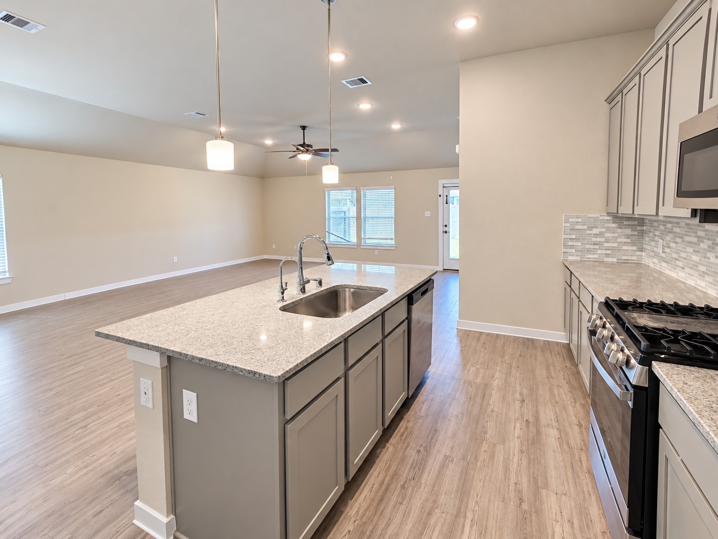 Open Concept Living/Dining/Kitchen