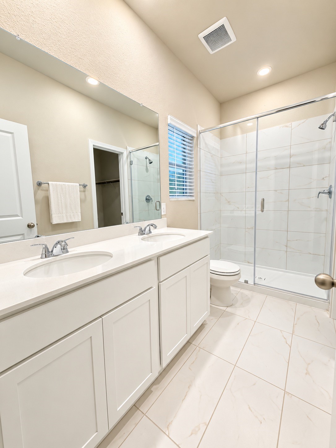 Primary bath double vanity.