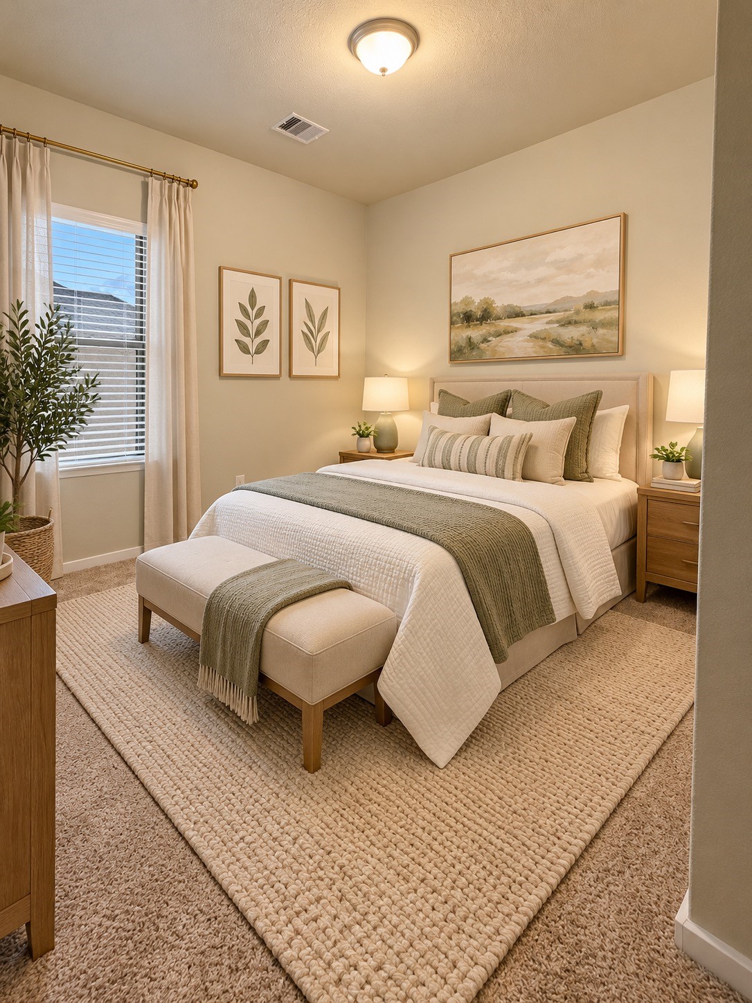 Secondary bedroom staged.