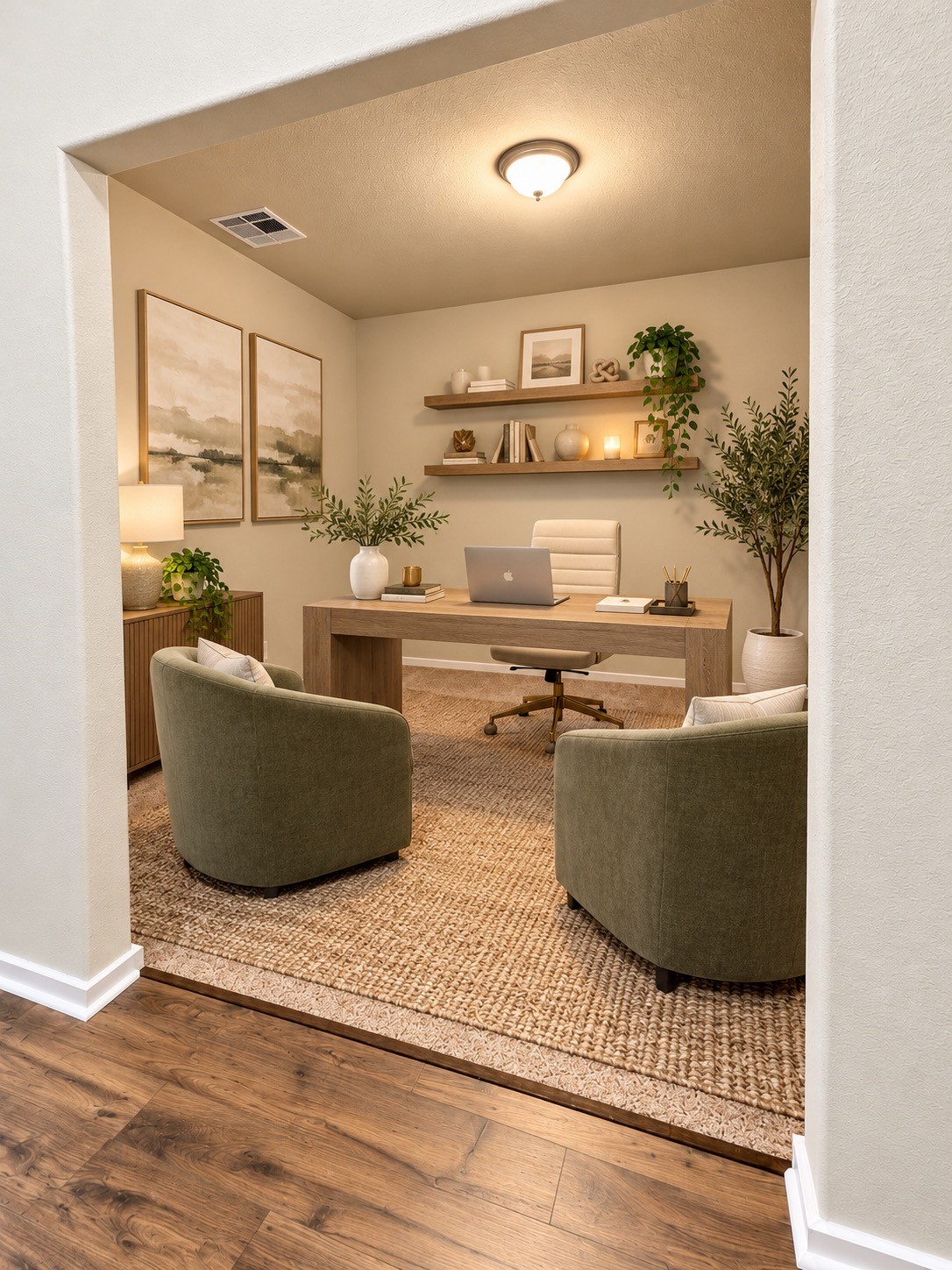 Office/flex space staged. Office/flex space staged.