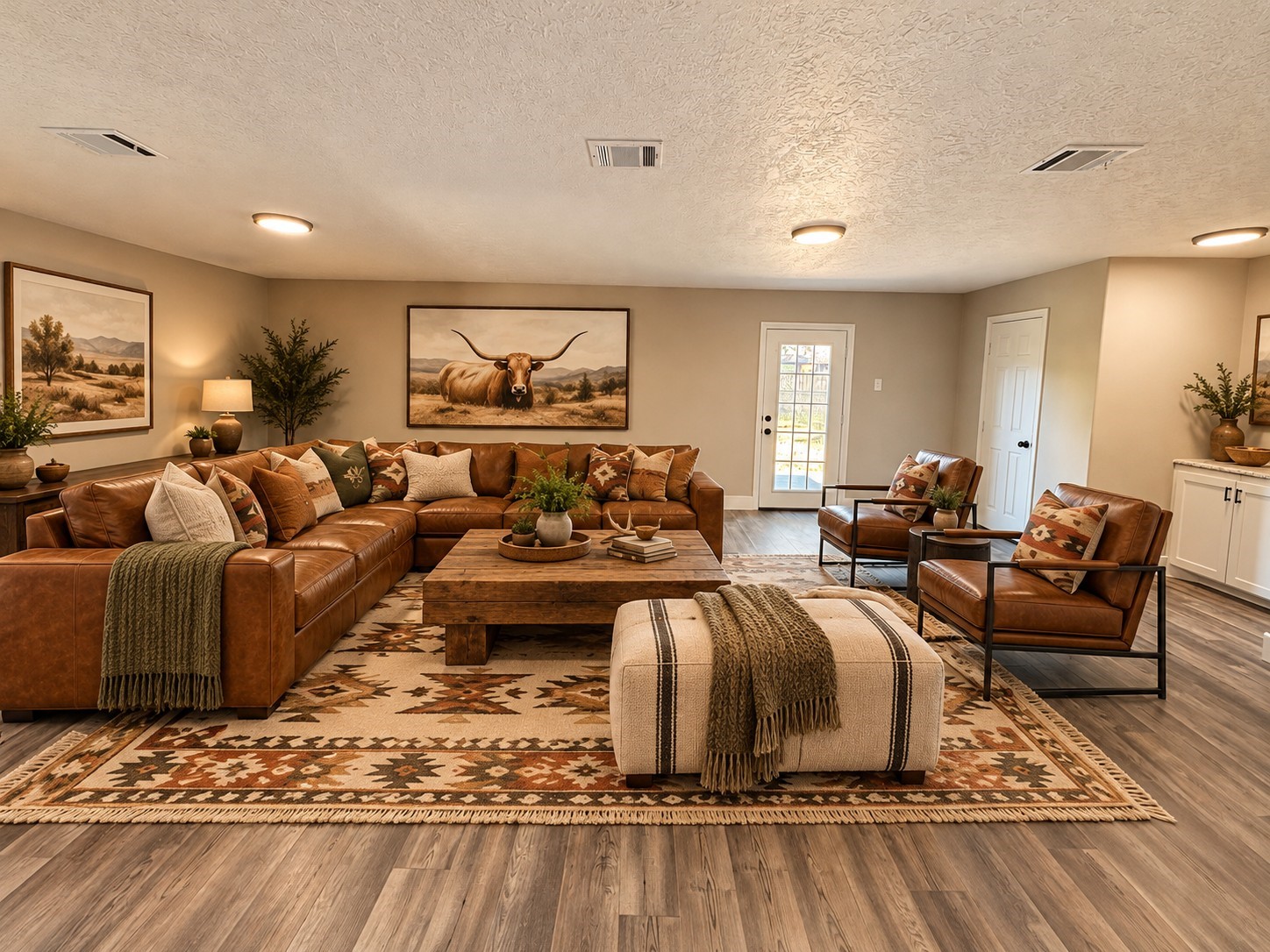 Virtually staged Living Room