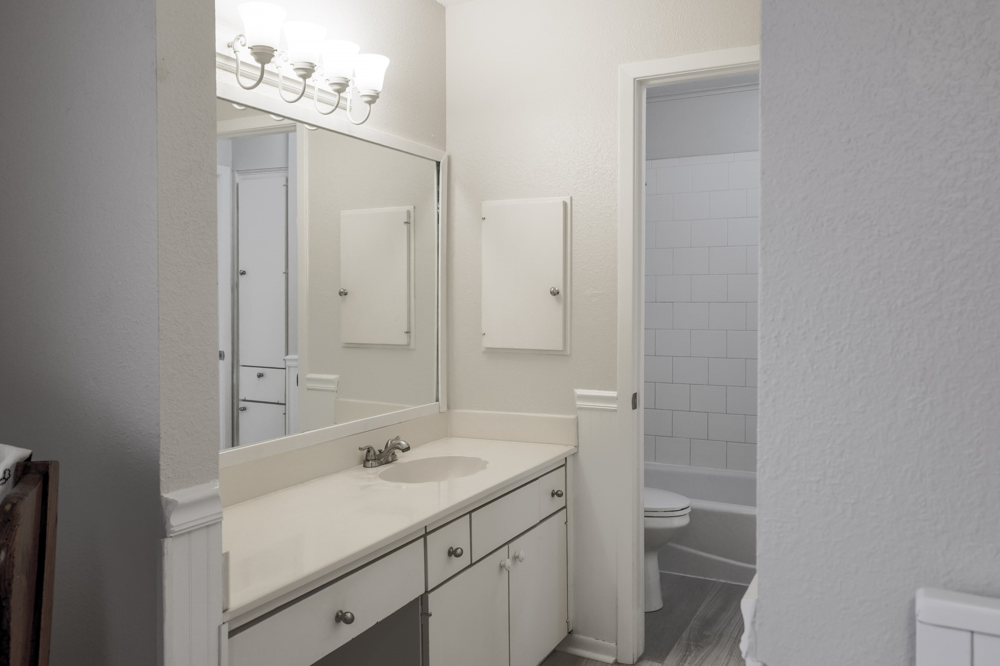 guest bedrooms vanity and sink area