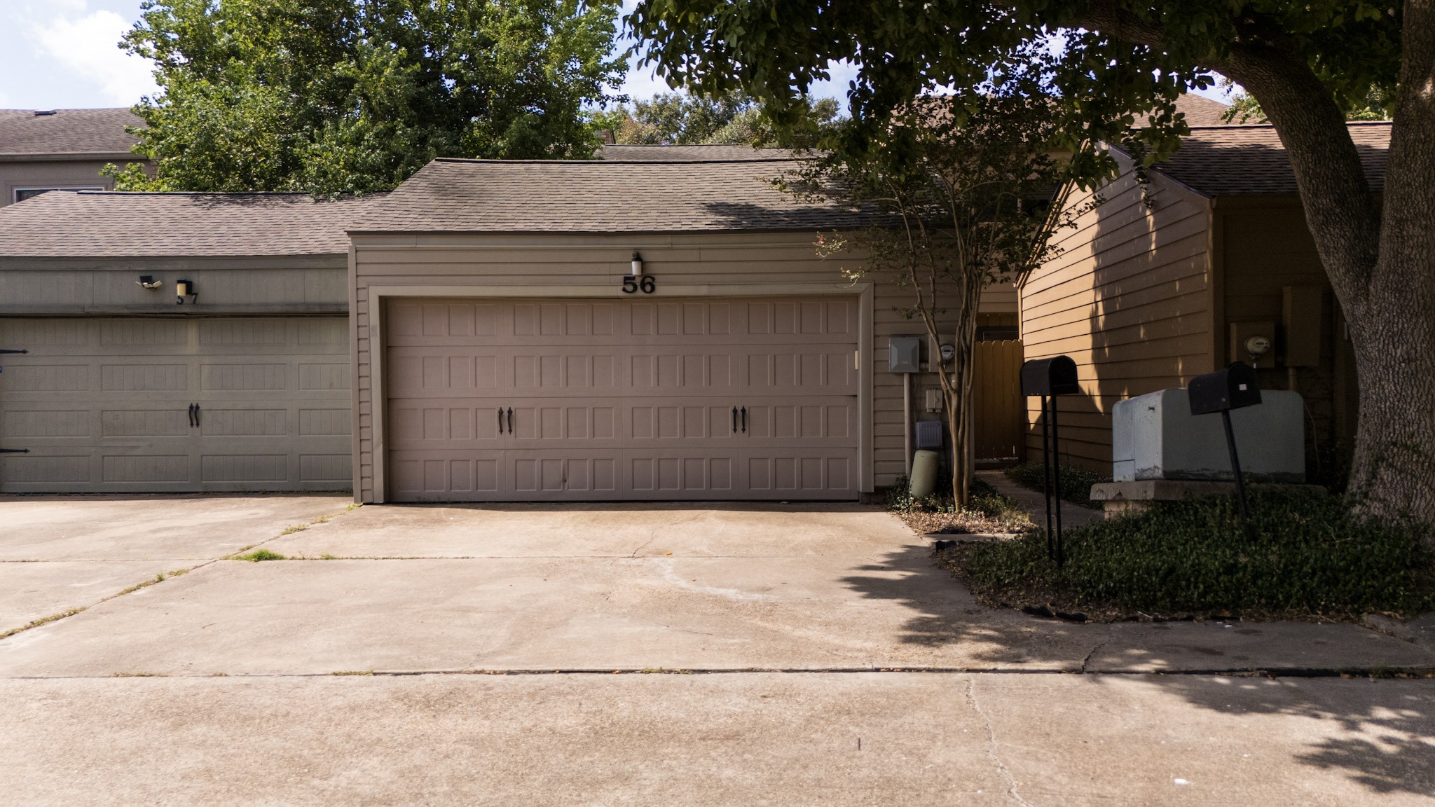 two car garage and double driveway
