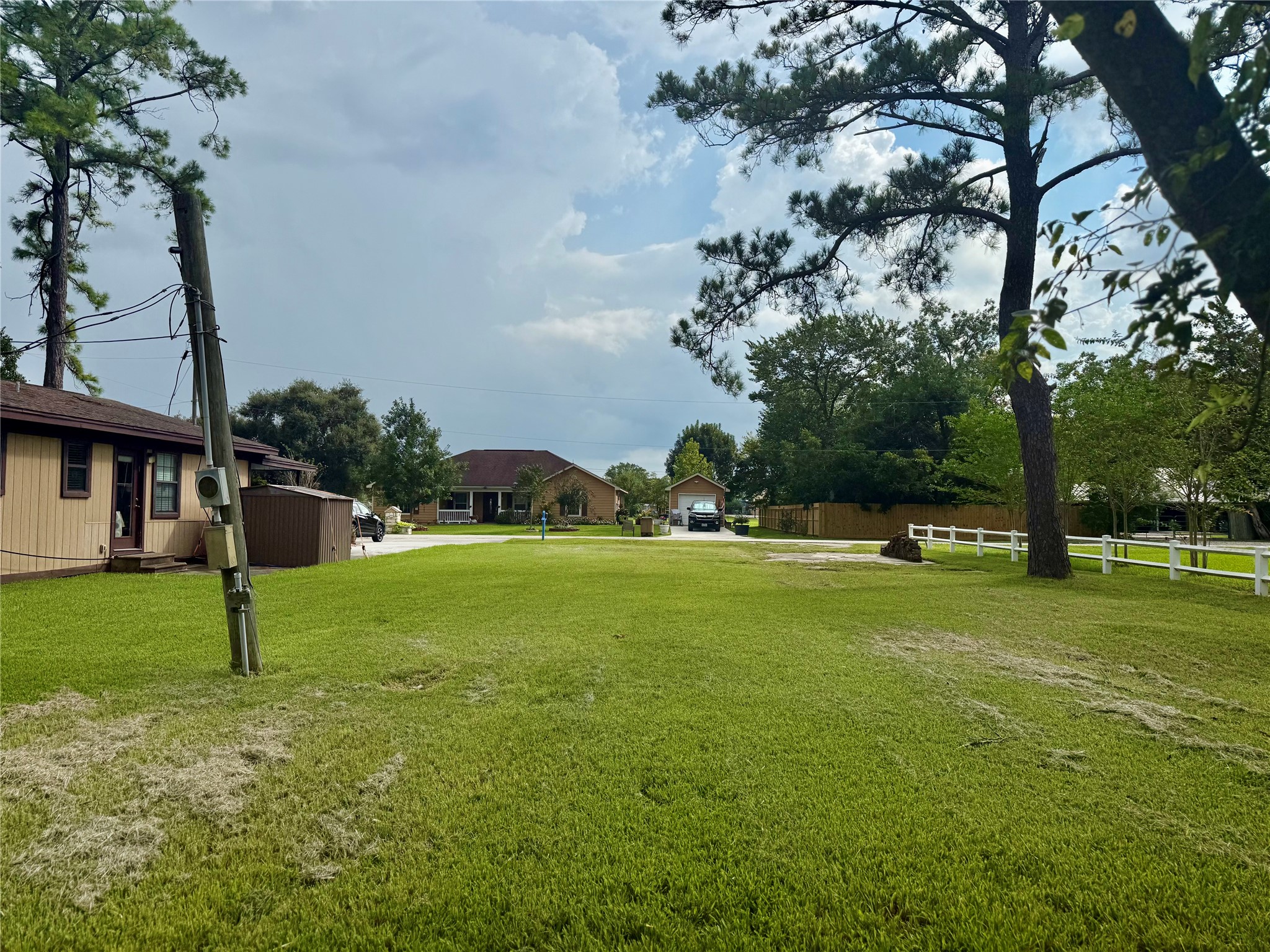 Back view of land.