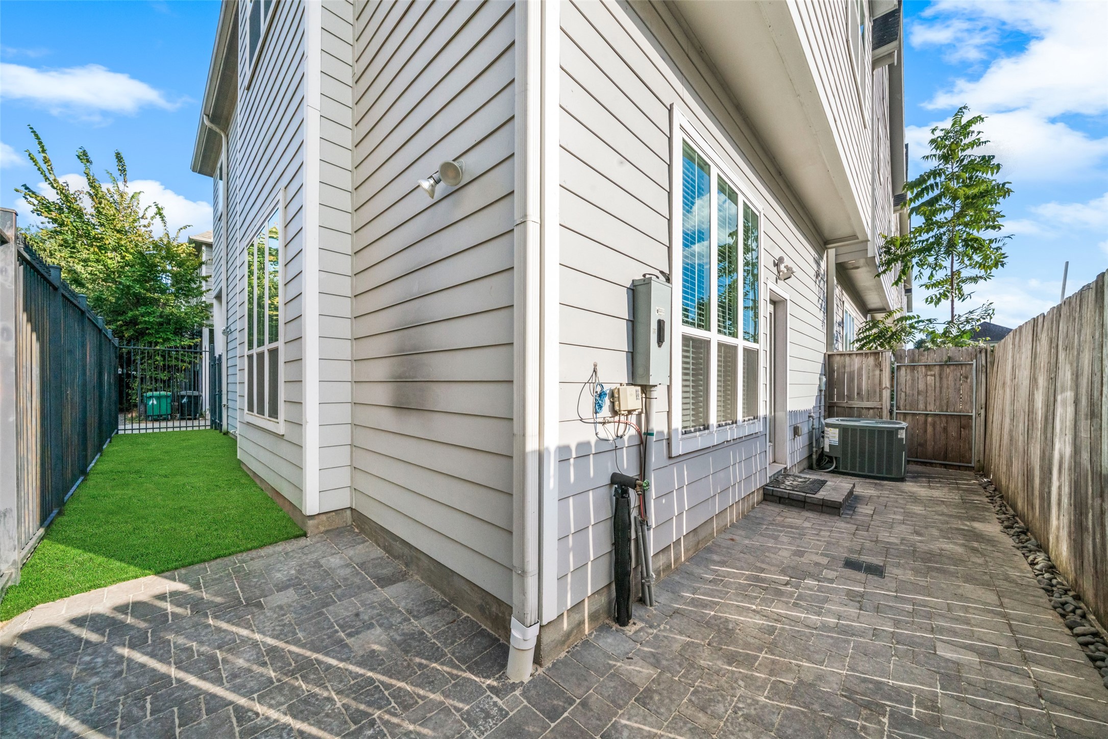 Another view of the patio area and your newly installed turfed side yard!