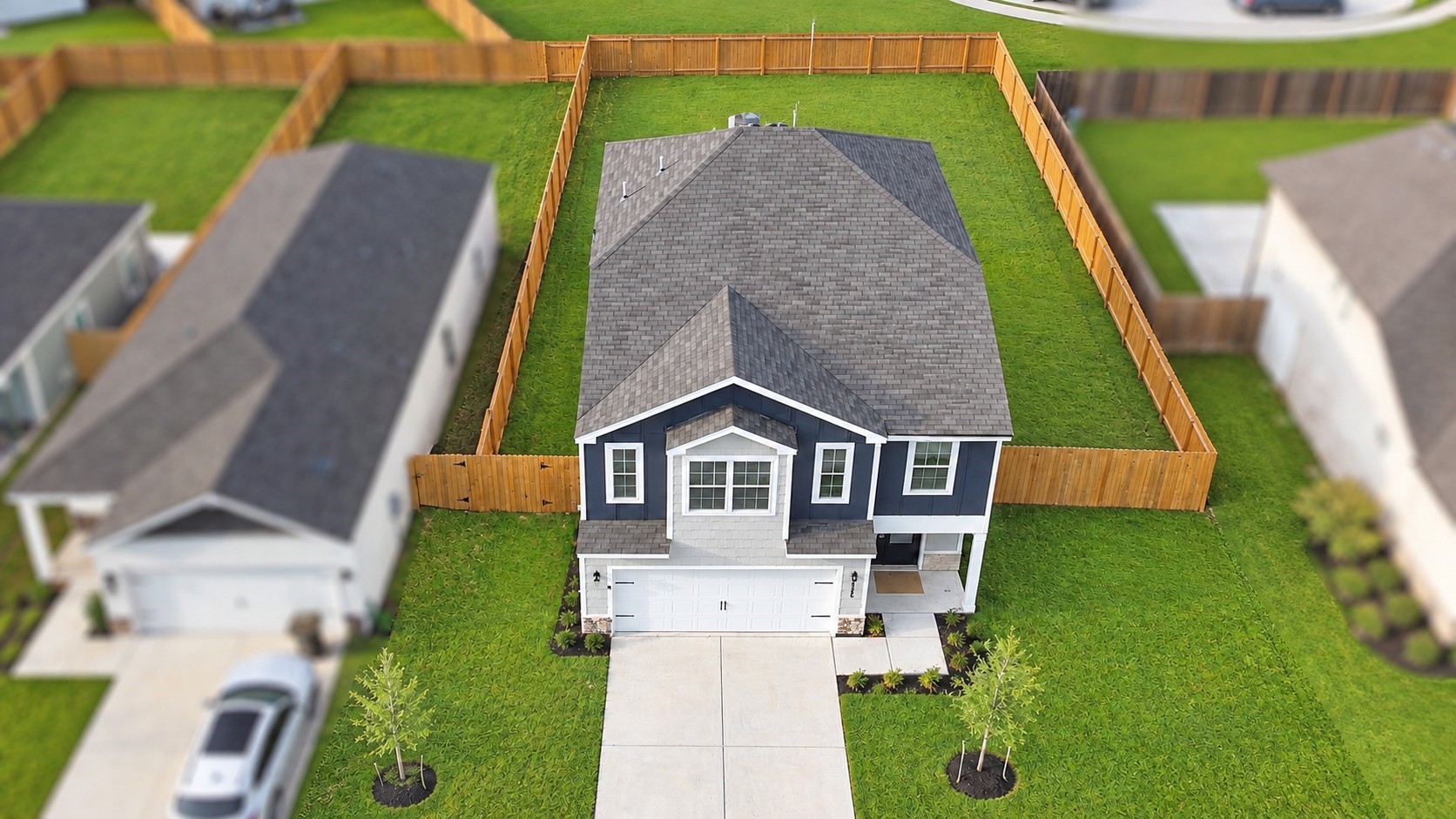 Ariel view - Spacious Fully Fenced Backyard