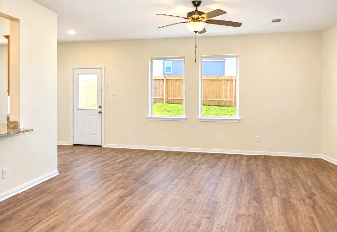 Open Concept Family Room, Dining & Kitchen