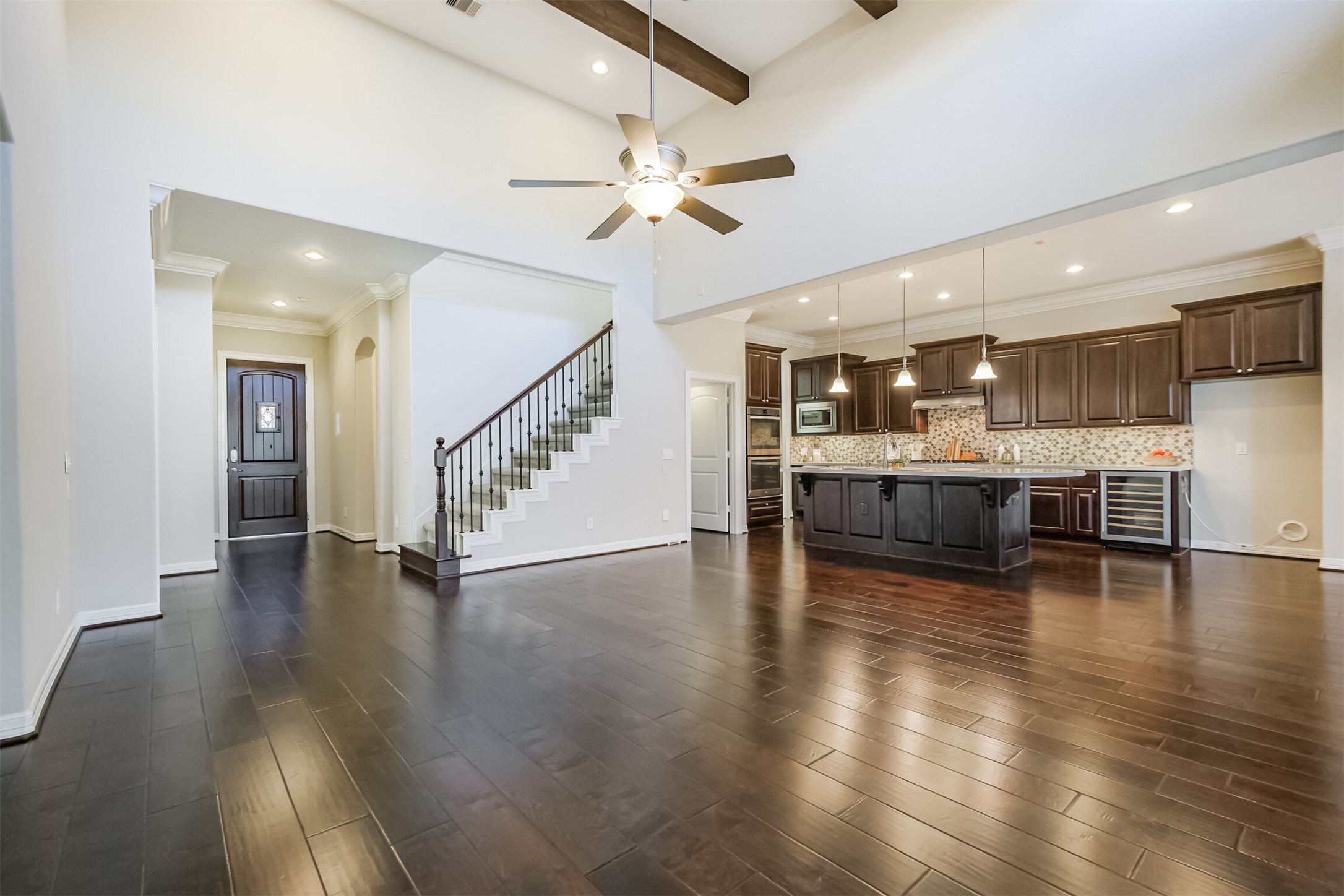 Seamless open-concept space perfect for gatherings.