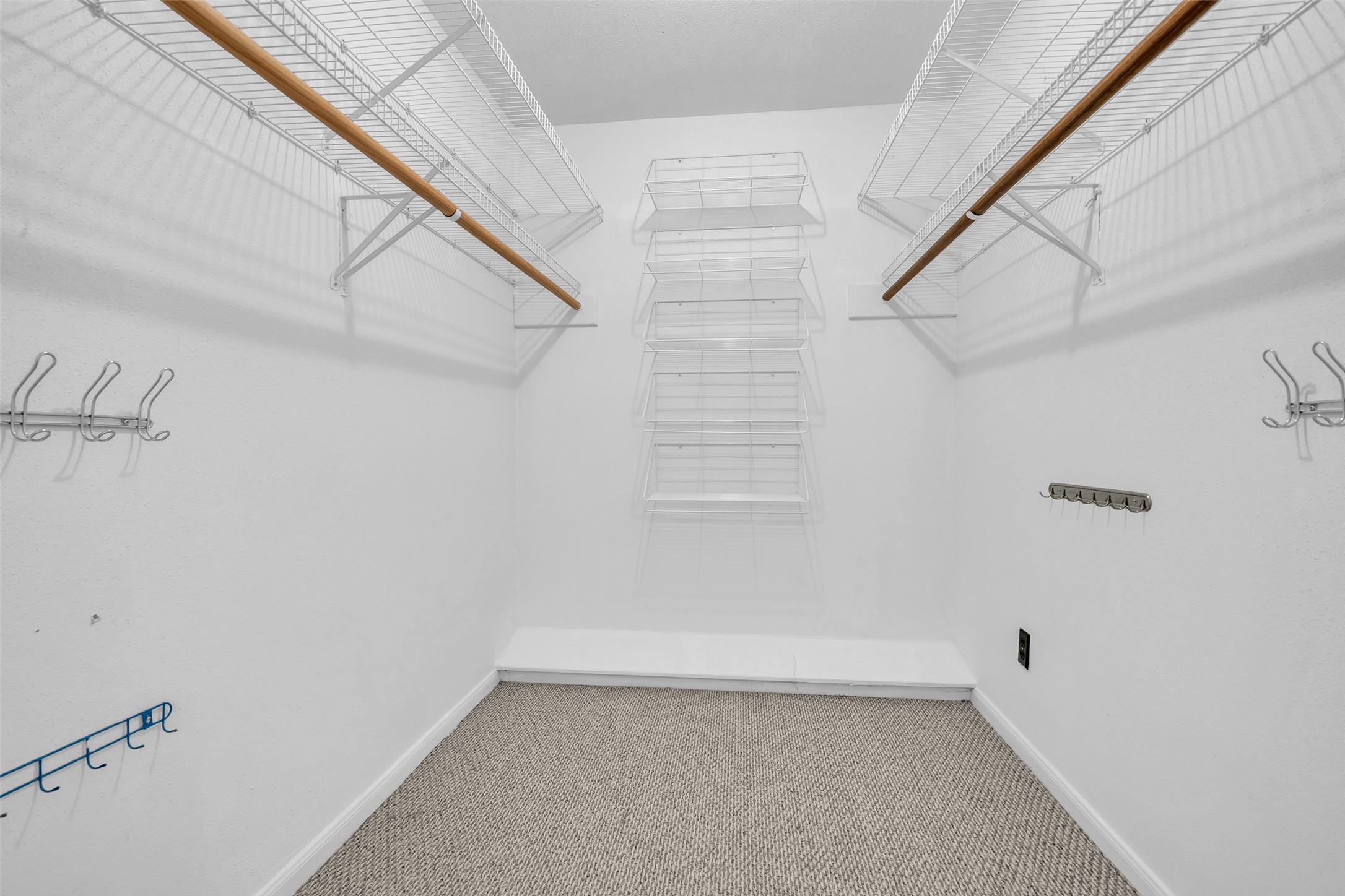 One of two closets in the Primary Suite.