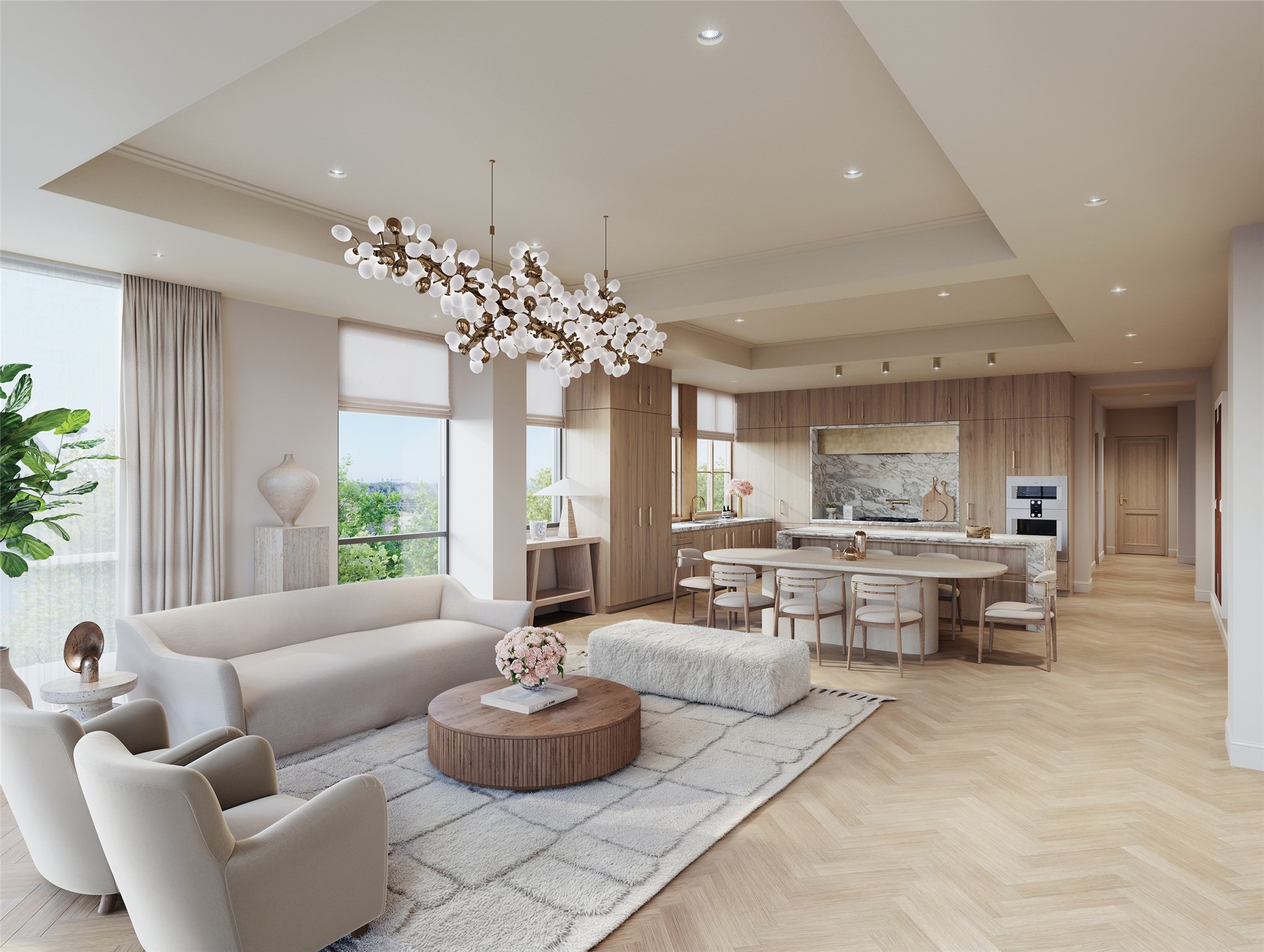 Experience luxury living with soaring 12-13 foot ceilings in this elegant penthouse, showcasing a seamless blend of spaciousness and style Experience luxury living with soaring 12-13 foot ceilings in this elegant penthouse, showcasing a seamless blend of spaciousness and style