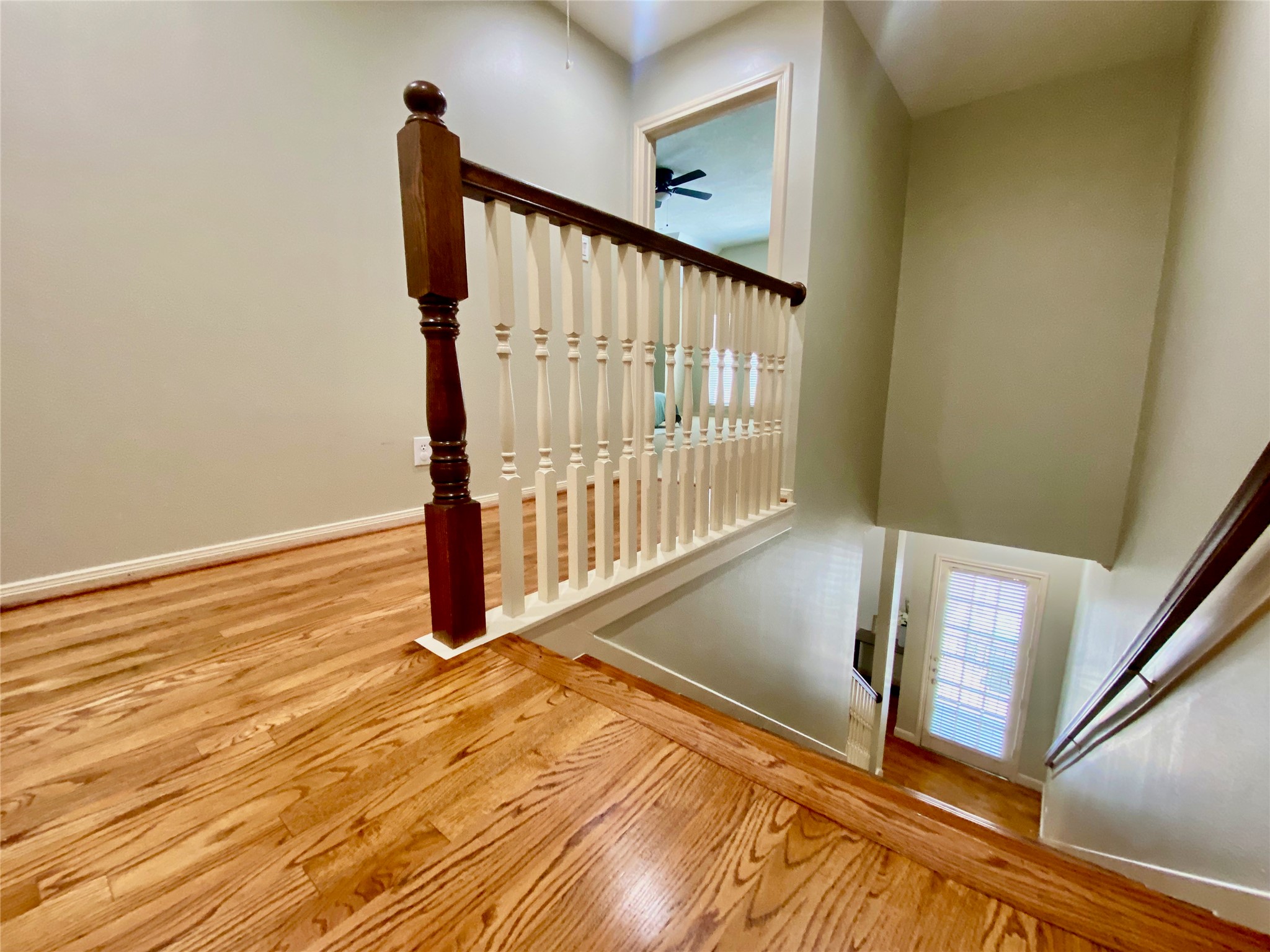 Stairway that leads to primary suite