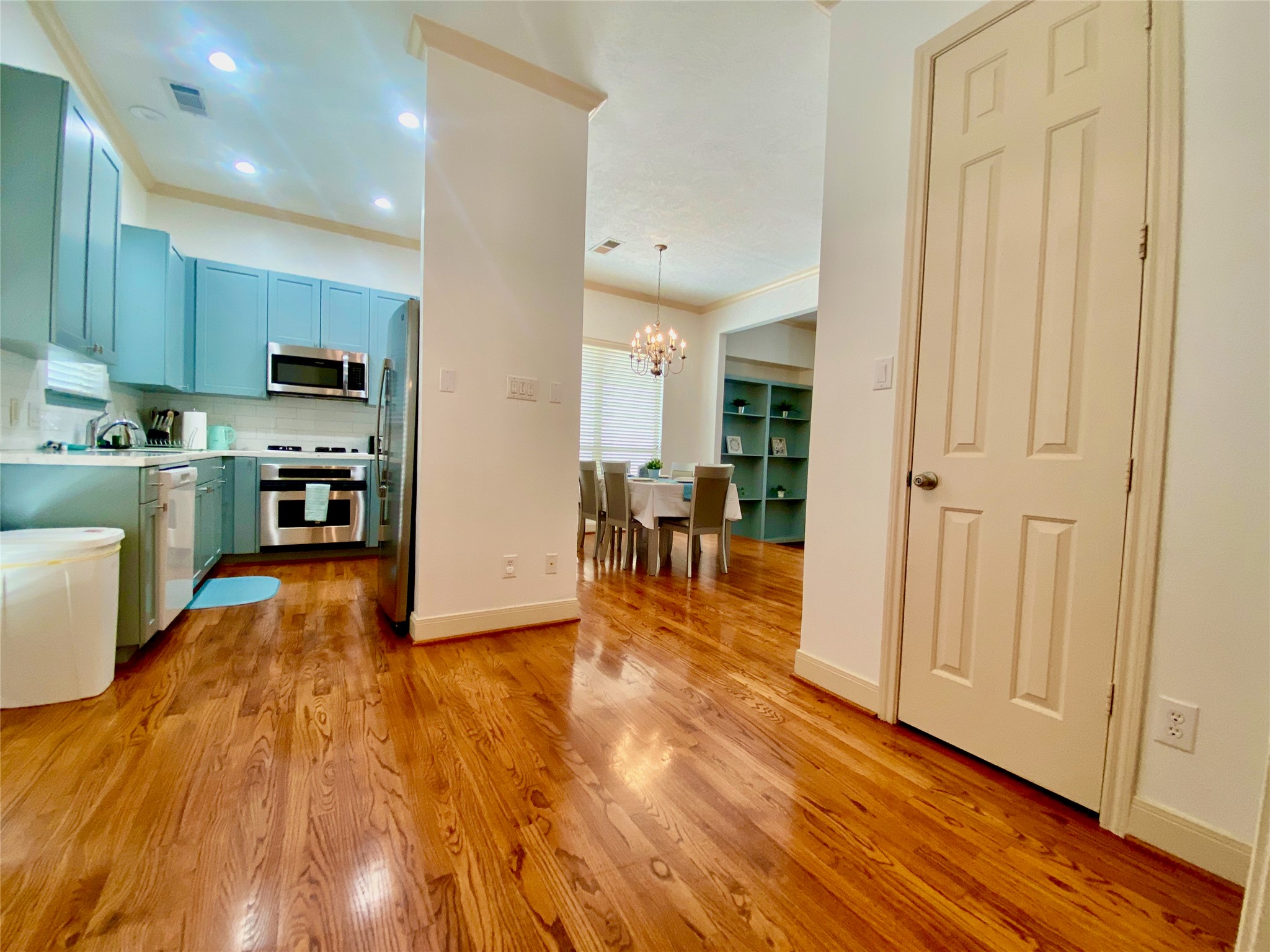 View from Laundry room to Kitchen