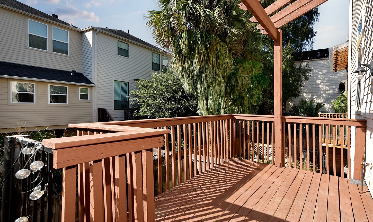 Backyard Deck off the Kitchen and Dining Areas