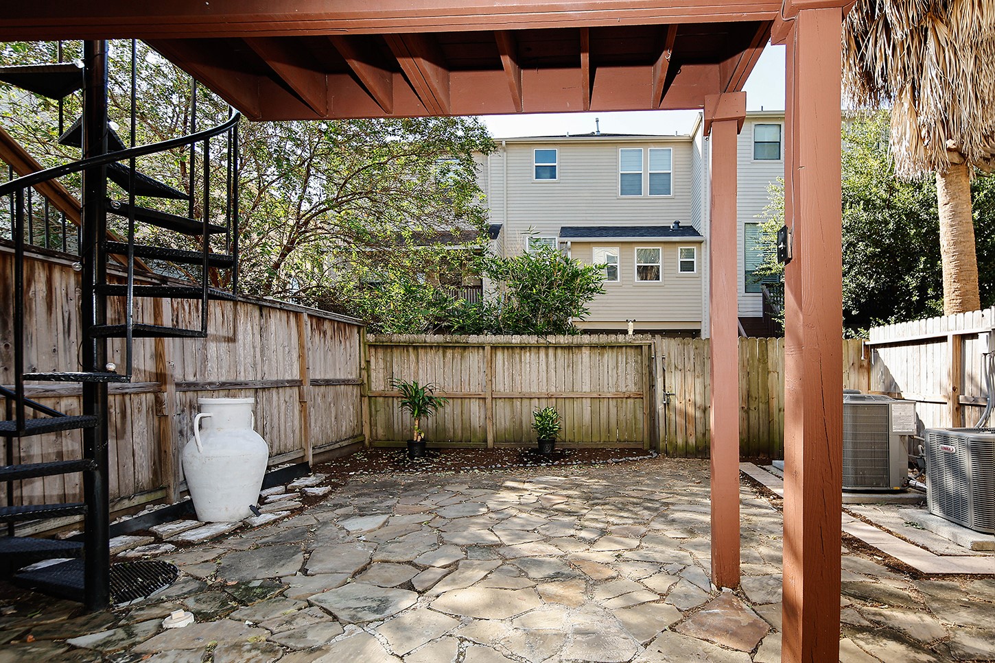 Private Backyard with Deck and Covered Patio Private Backyard with Deck and Covered Patio