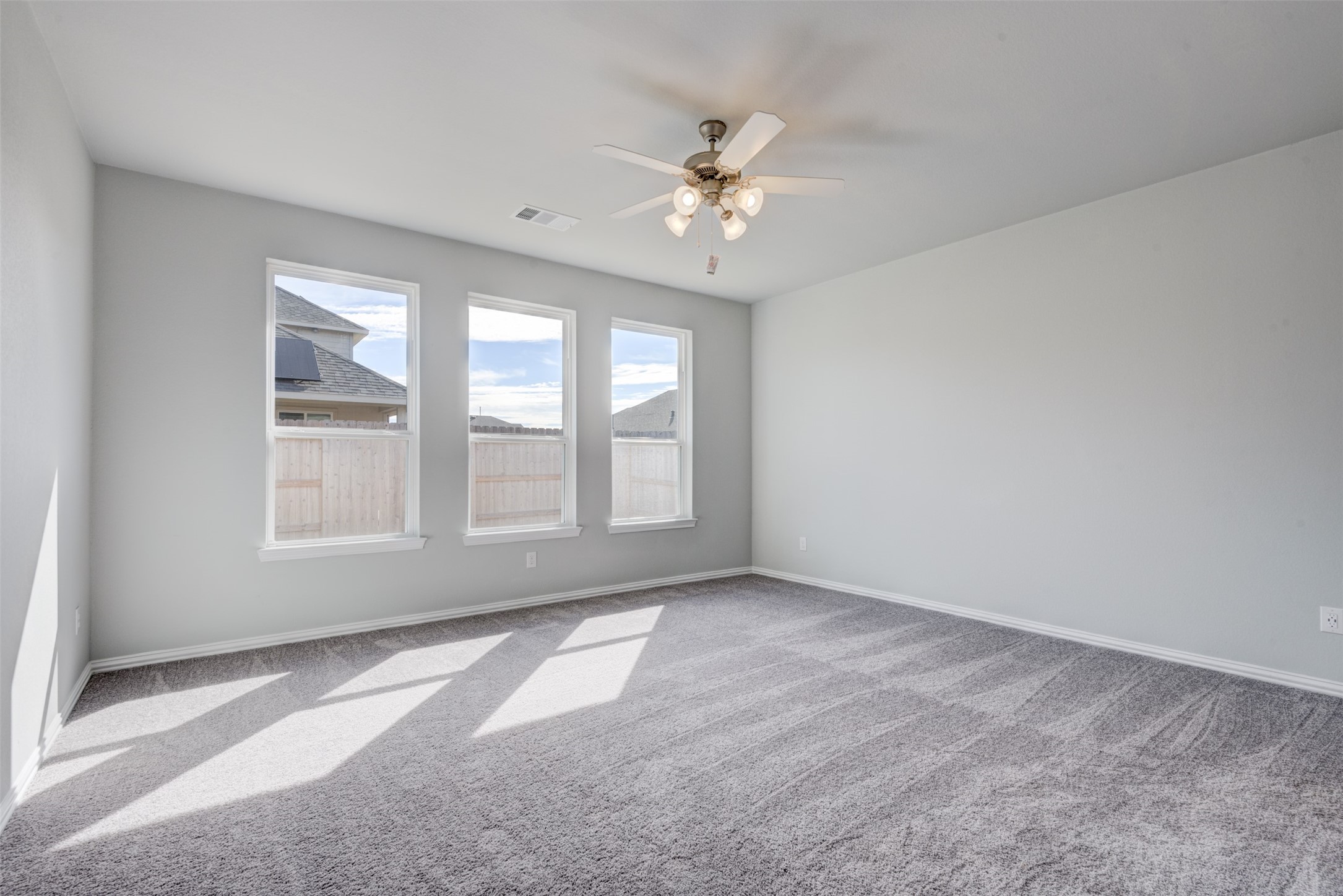 Spacious primary bedroom