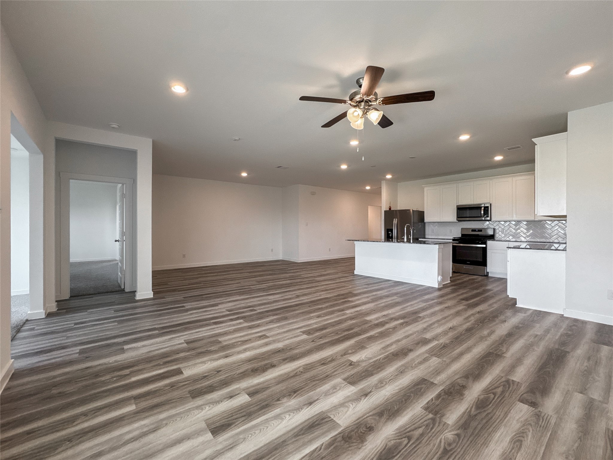Kitchen and open Living Space