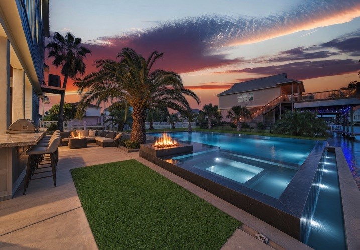 On this massive 12,000+ sqft waterfront lot there is plenty of space for a side yard oasis overlooking the water! *virtually staged to show side yard potential. Lot is currently all grass*
*Roughly 6,000+ sqft lot that can be purchased individually should you want to build on your own lot*