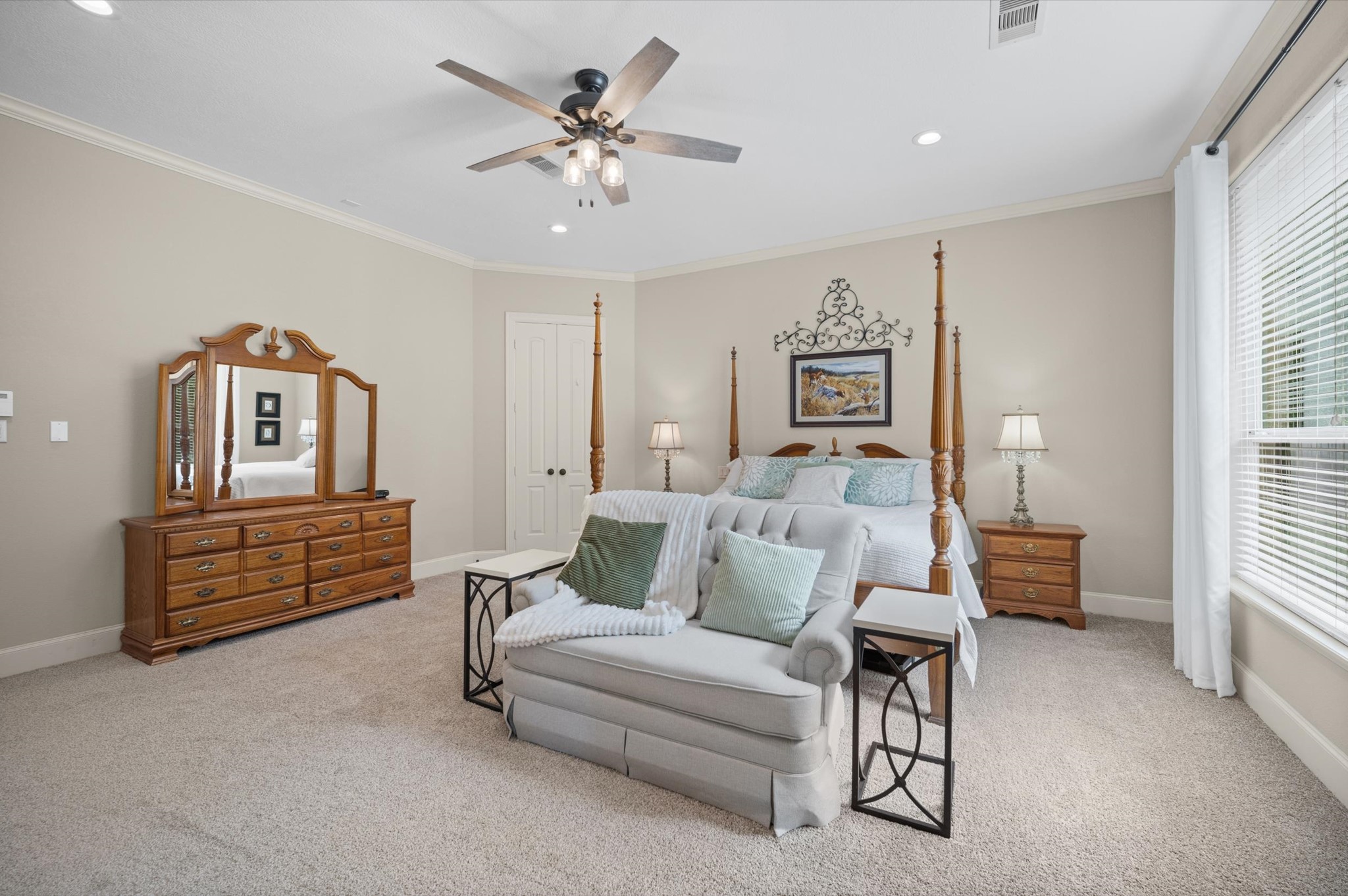Another view of the primary bedroom.