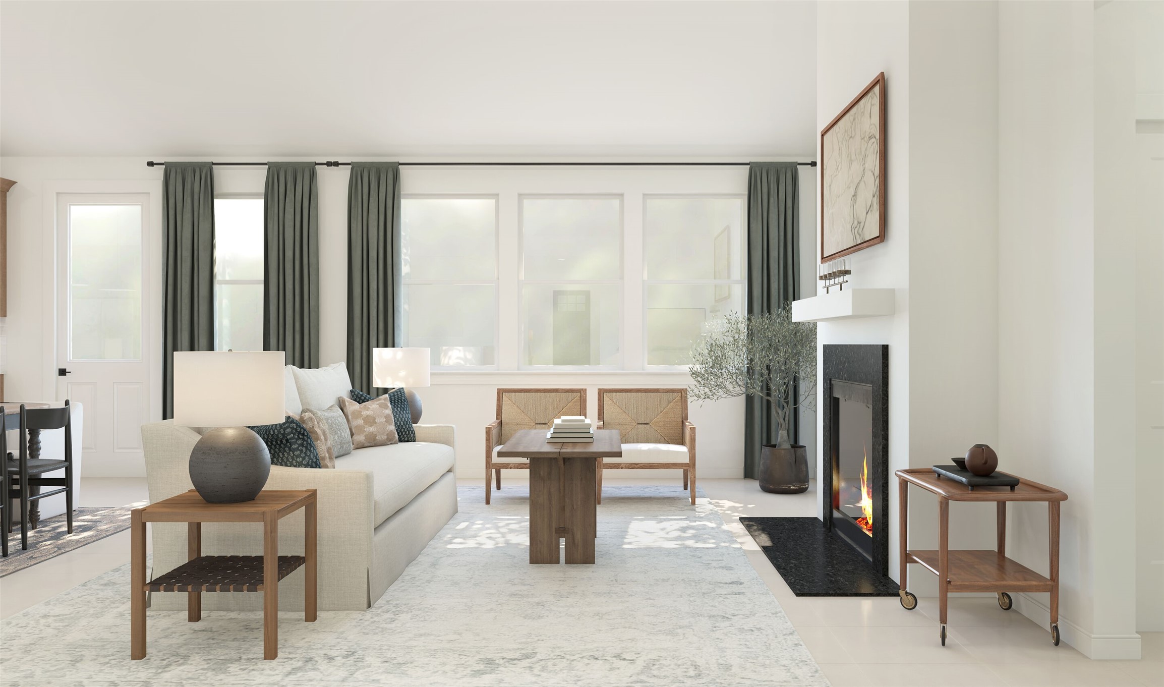 Cozy great room (*Artist rendering used for illustration purposes only. Colors/finishes may differ from the ones currently selected in the home.)