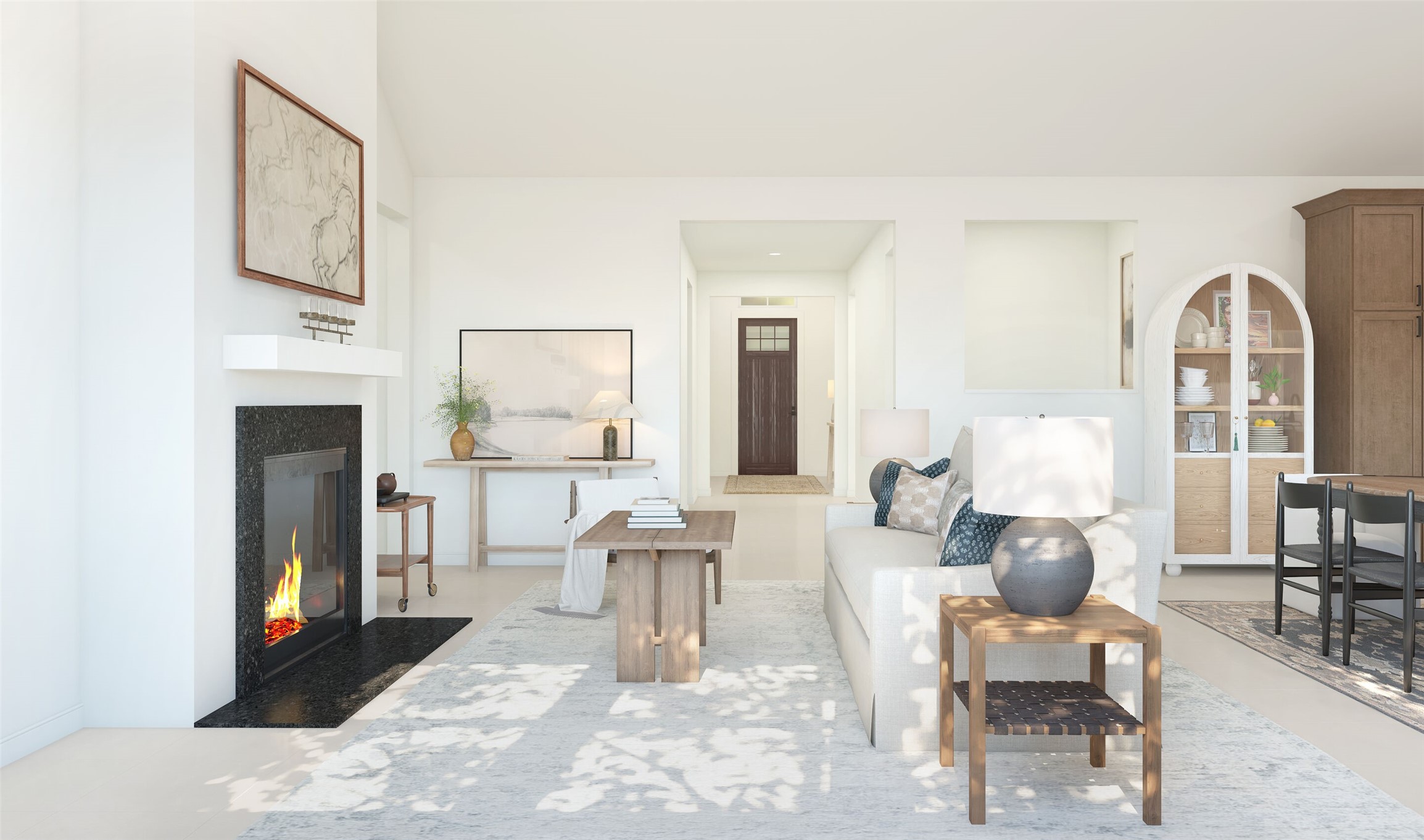 Open great room (*Artist rendering used for illustration purposes only. Colors/finishes may differ from the ones currently selected in the home.)