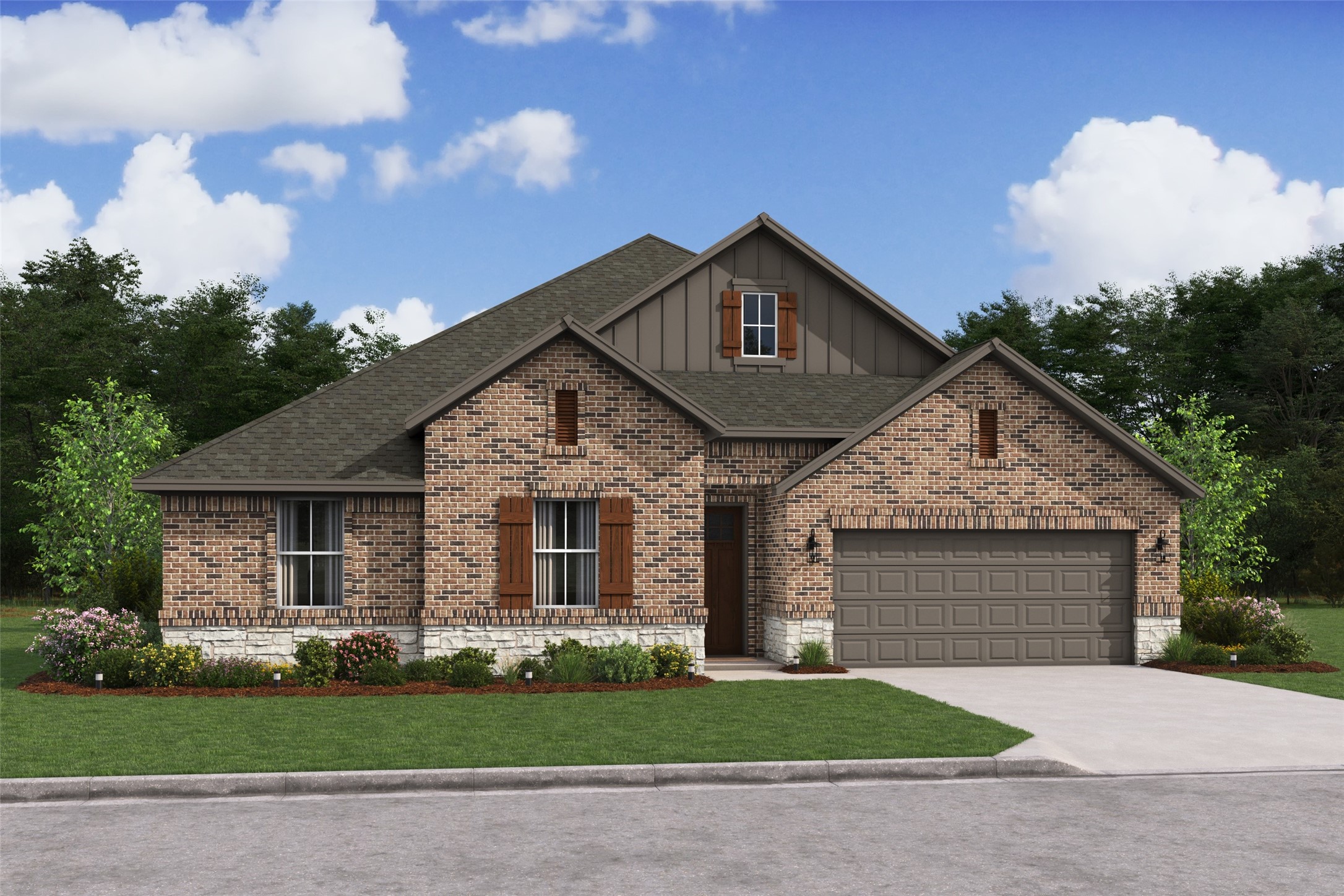 Gorgeous Belfast ESP home design by K. Hovnanian Homes in elevation QA built in Steward Estates. (*Artist rendering used for illustration purposes only.) Gorgeous Belfast ESP home design by K. Hovnanian Homes in elevation QA built in Steward Estates. (*Artist rendering used for illustration purposes only.)