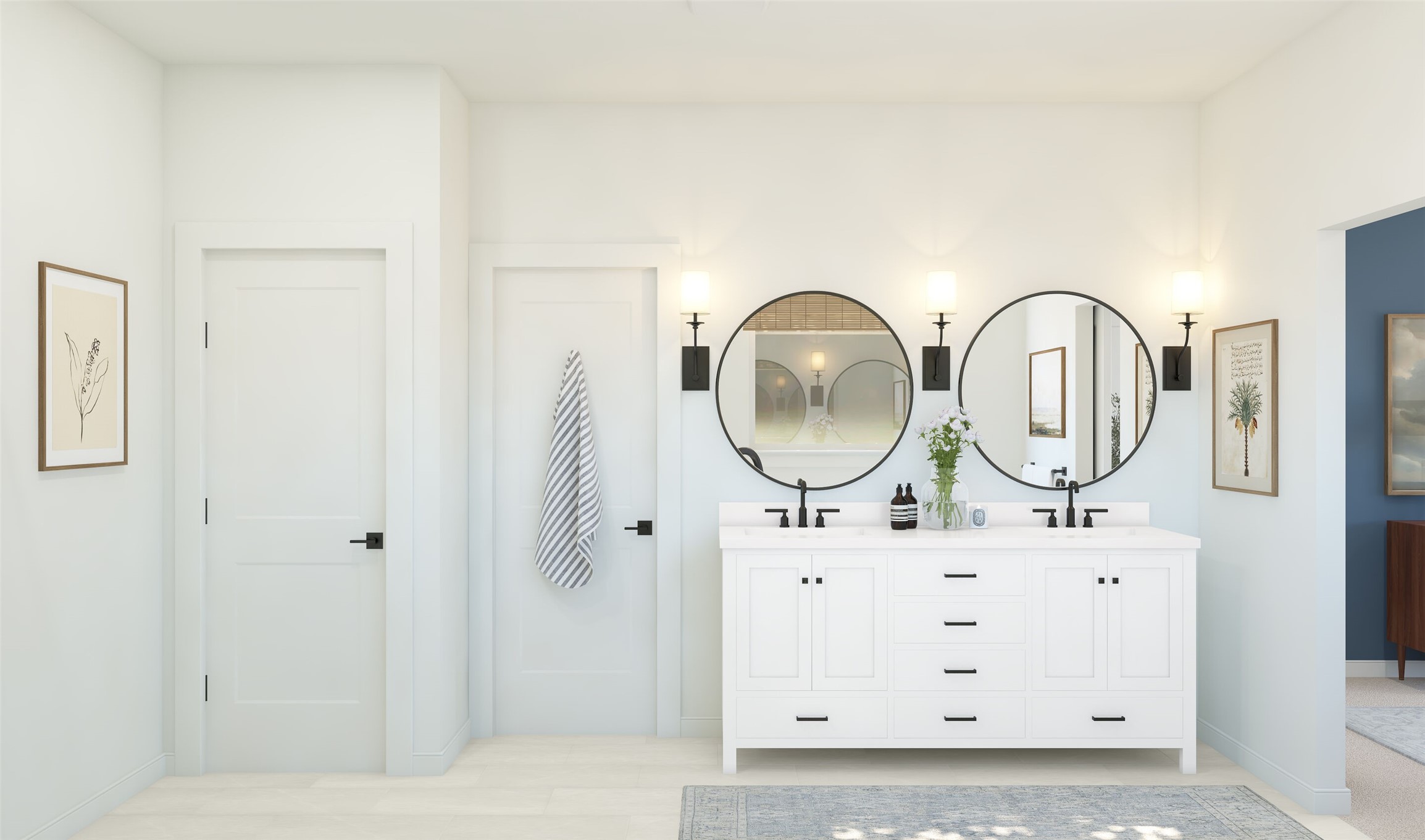 Relaxing primary bath (*Artist rendering used for illustration purposes only. Colors/finishes may differ from the ones currently selected in the home.)
