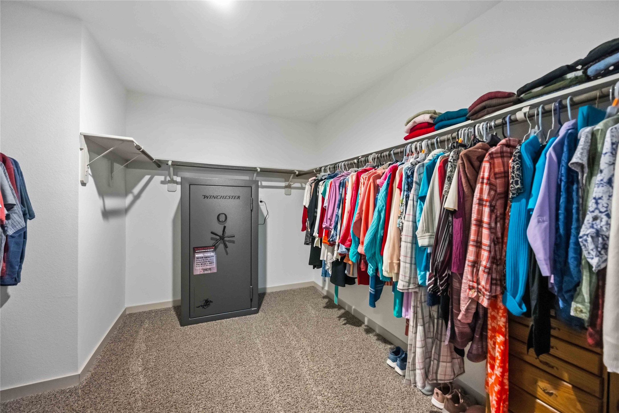This closet is big enough for ALL your things...  Including a safe or two.
