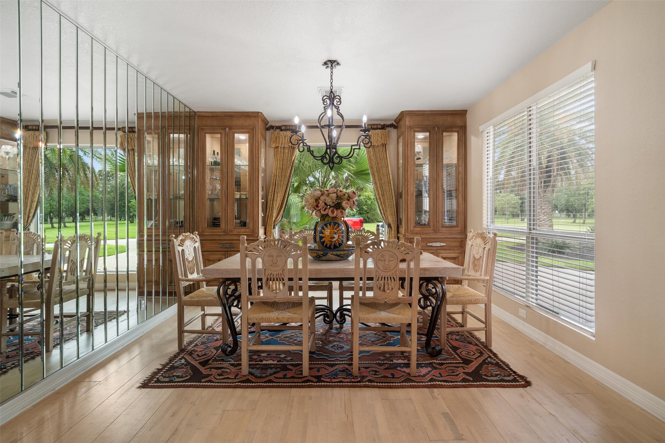 Dining room space with newly updated flooring