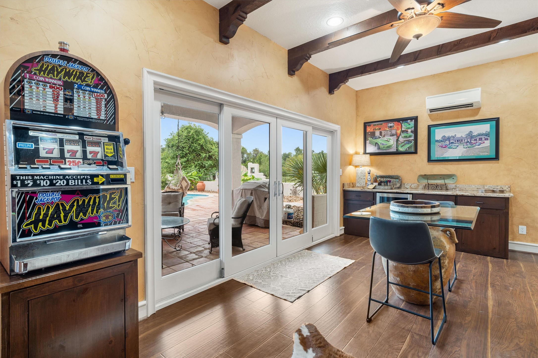 Game room overlooking your pool/spa!