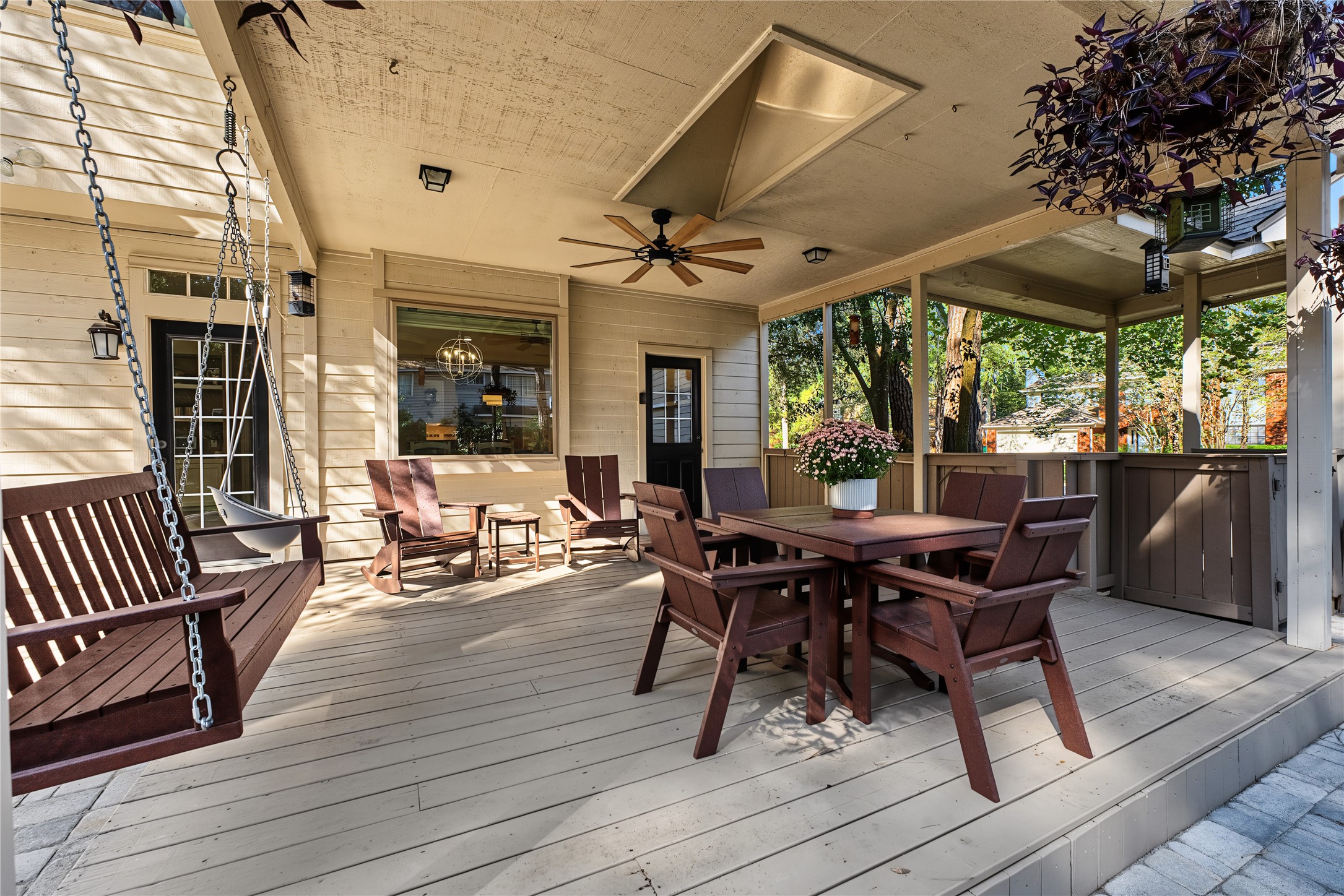 Can you picture yourself on relaxing on this porch swing?