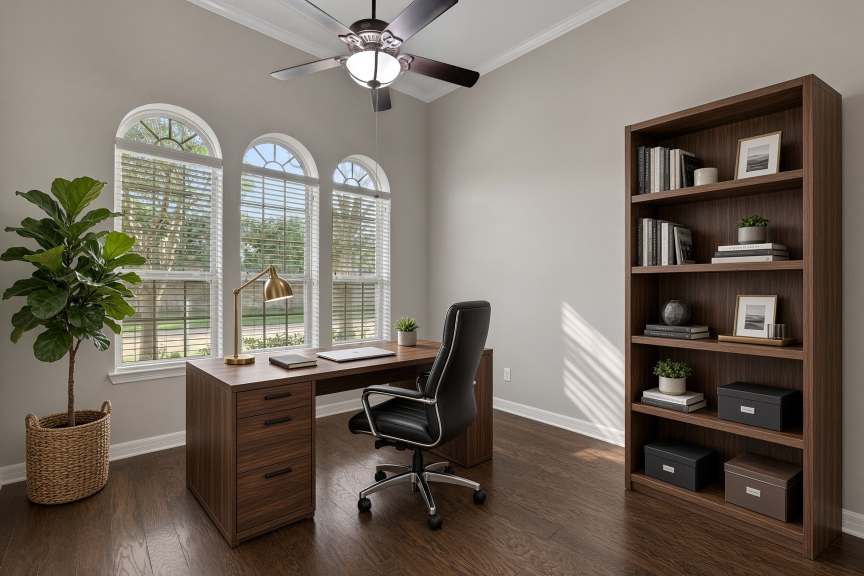 Virtually staged office