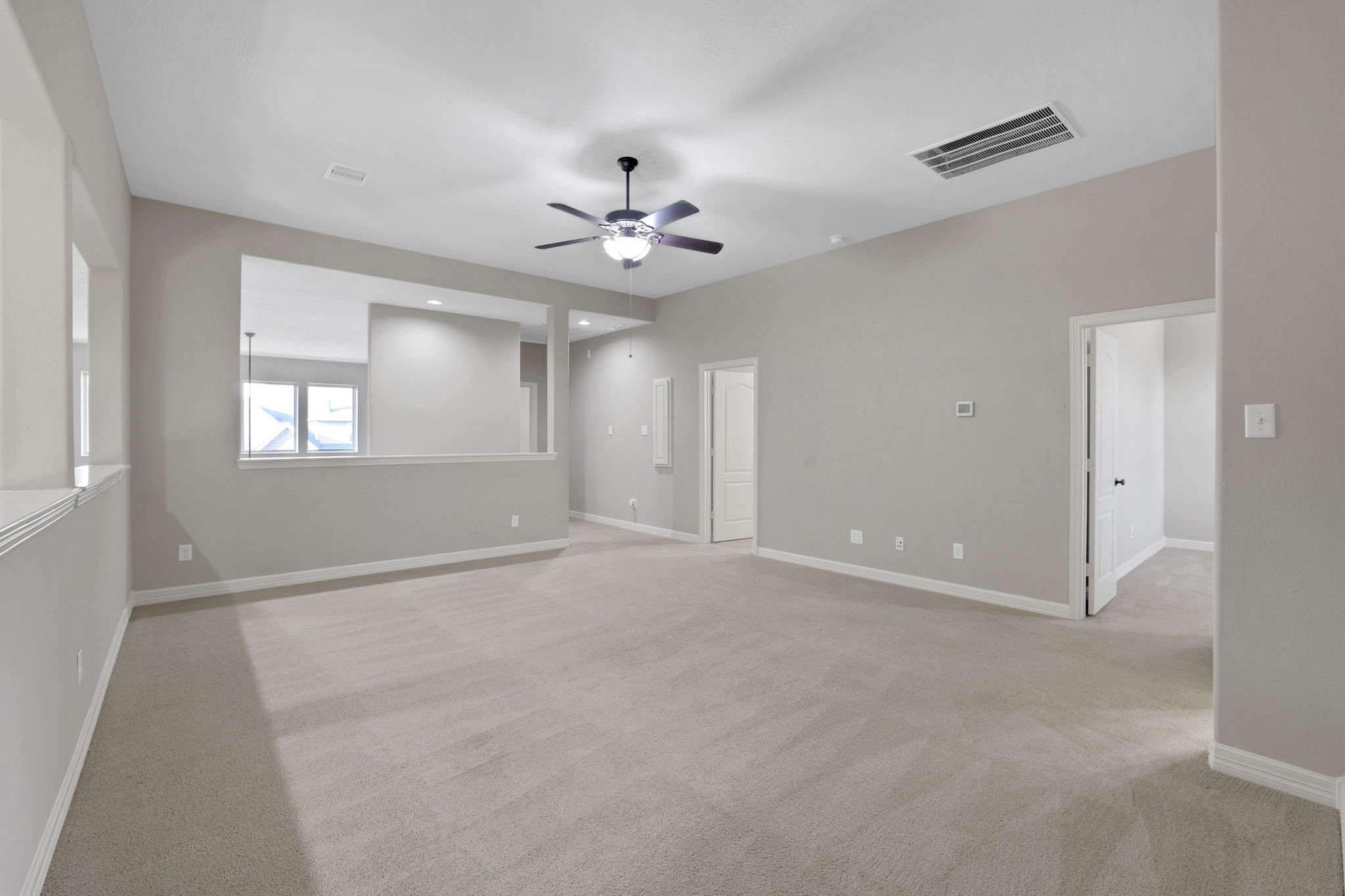 The game room upstairs could be used in multiple ways